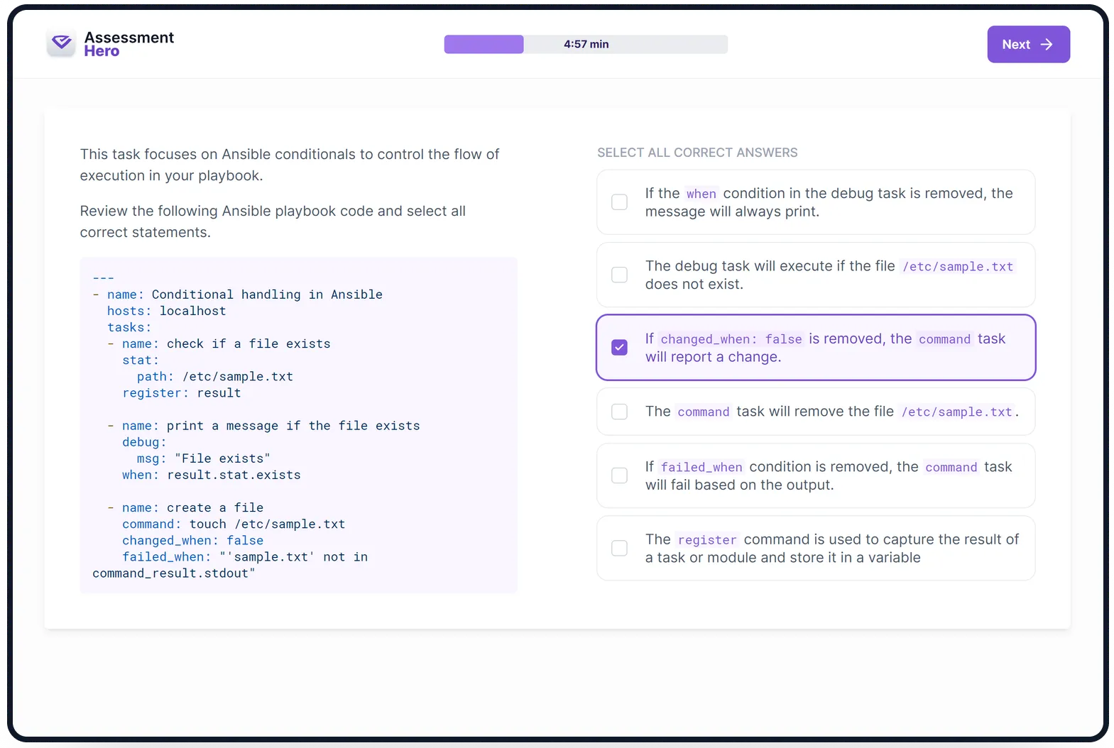 Ansible online test