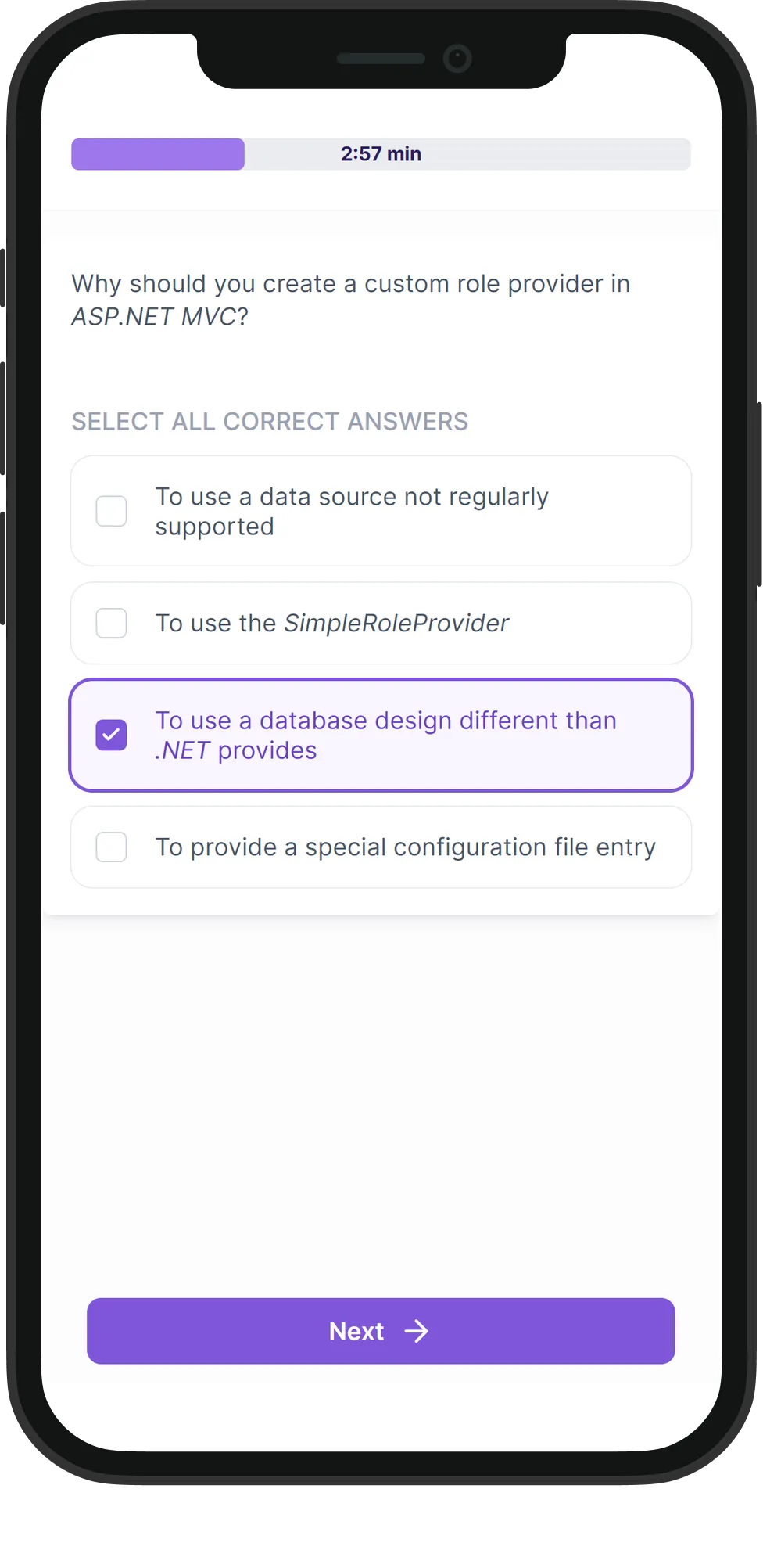 Mobile ASP.NET (Core) MVC skill assessment