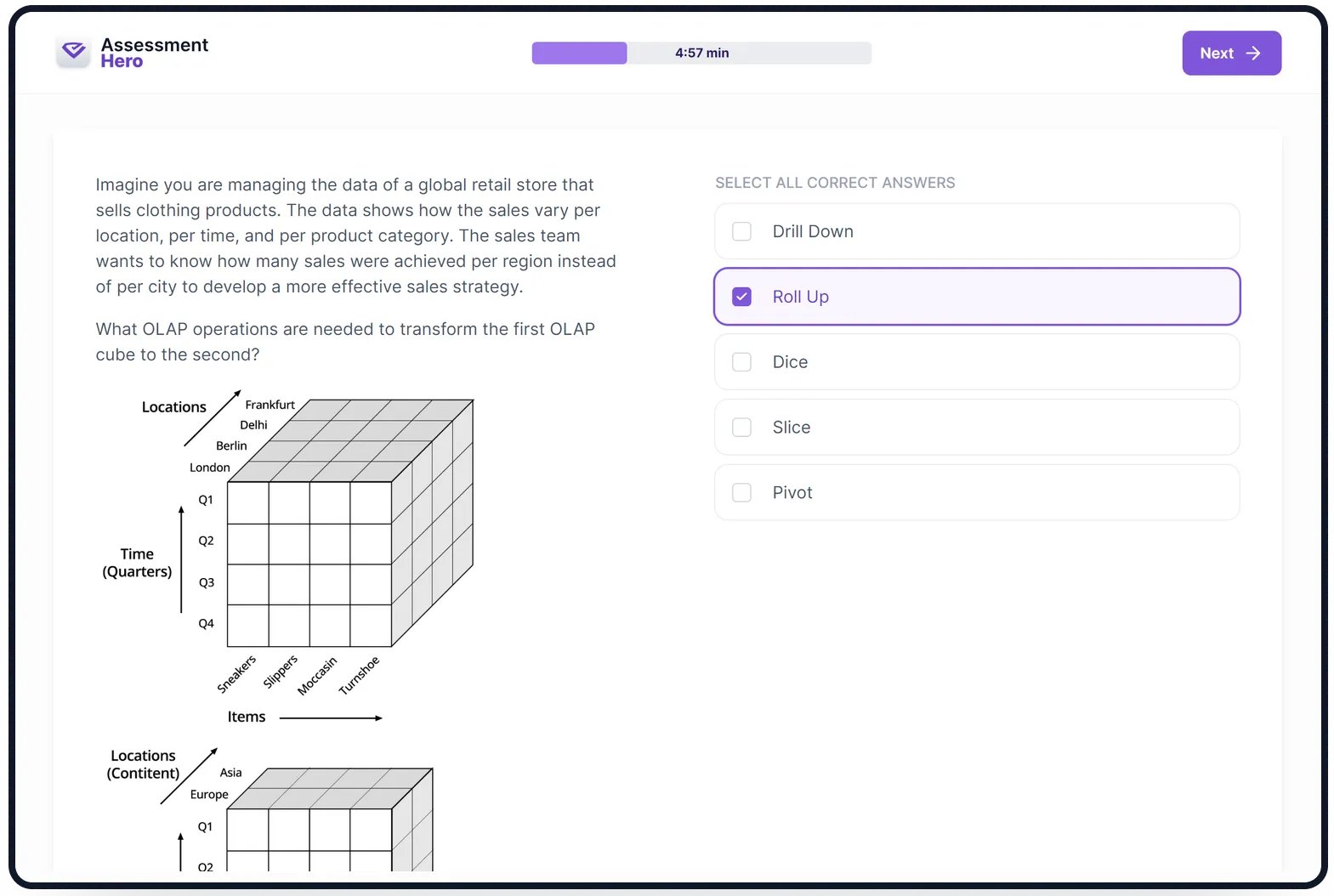 Data Warehouse online test