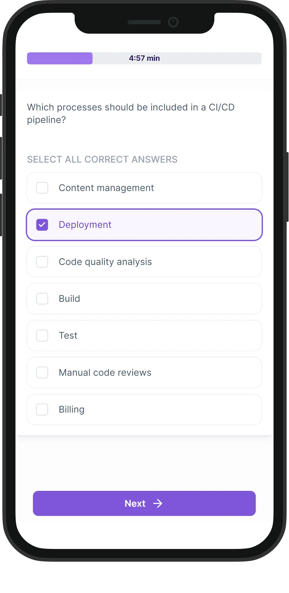 Mobile DevOps Practices skill assessment