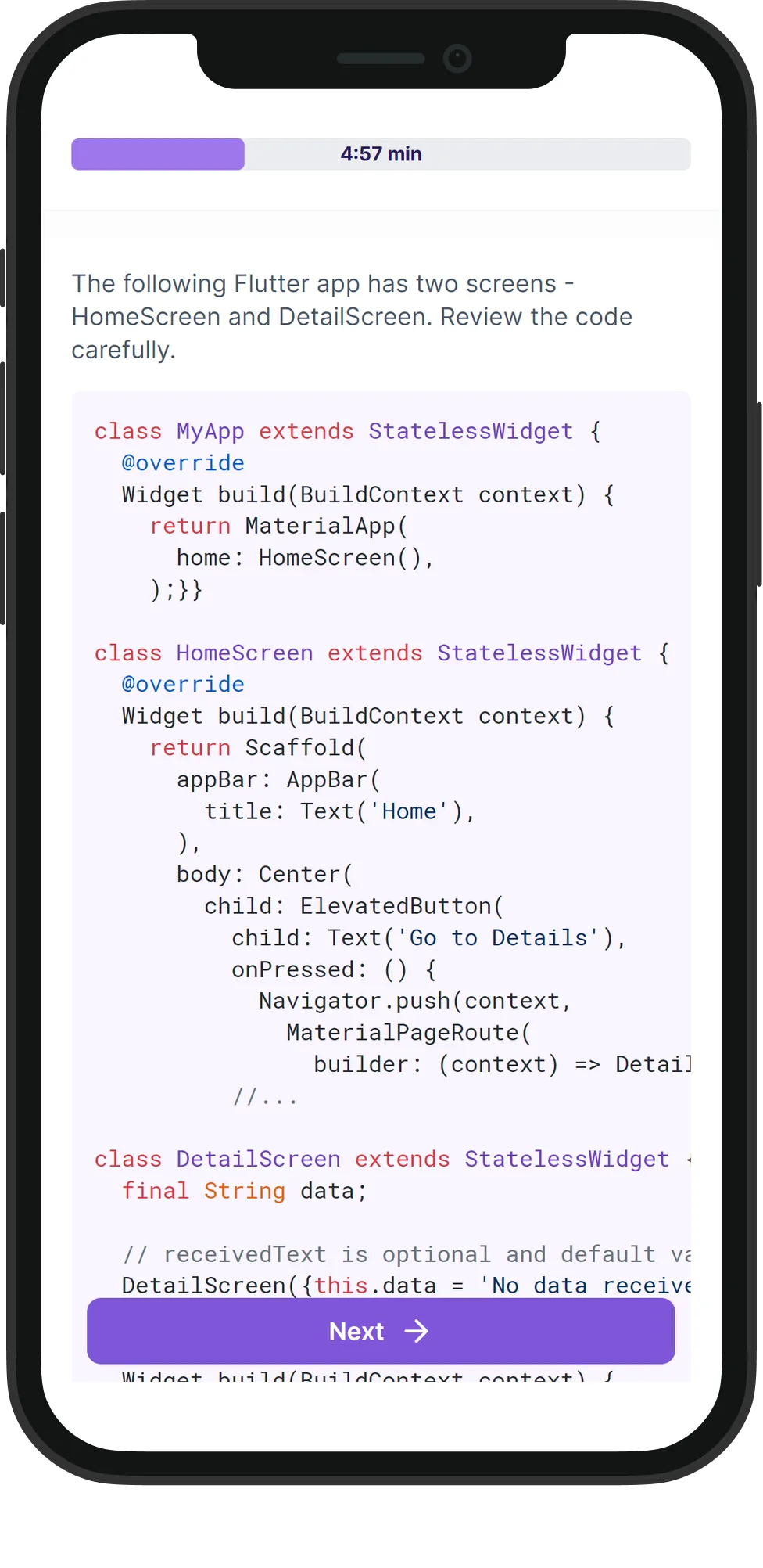 Mobile Flutter skill assessment