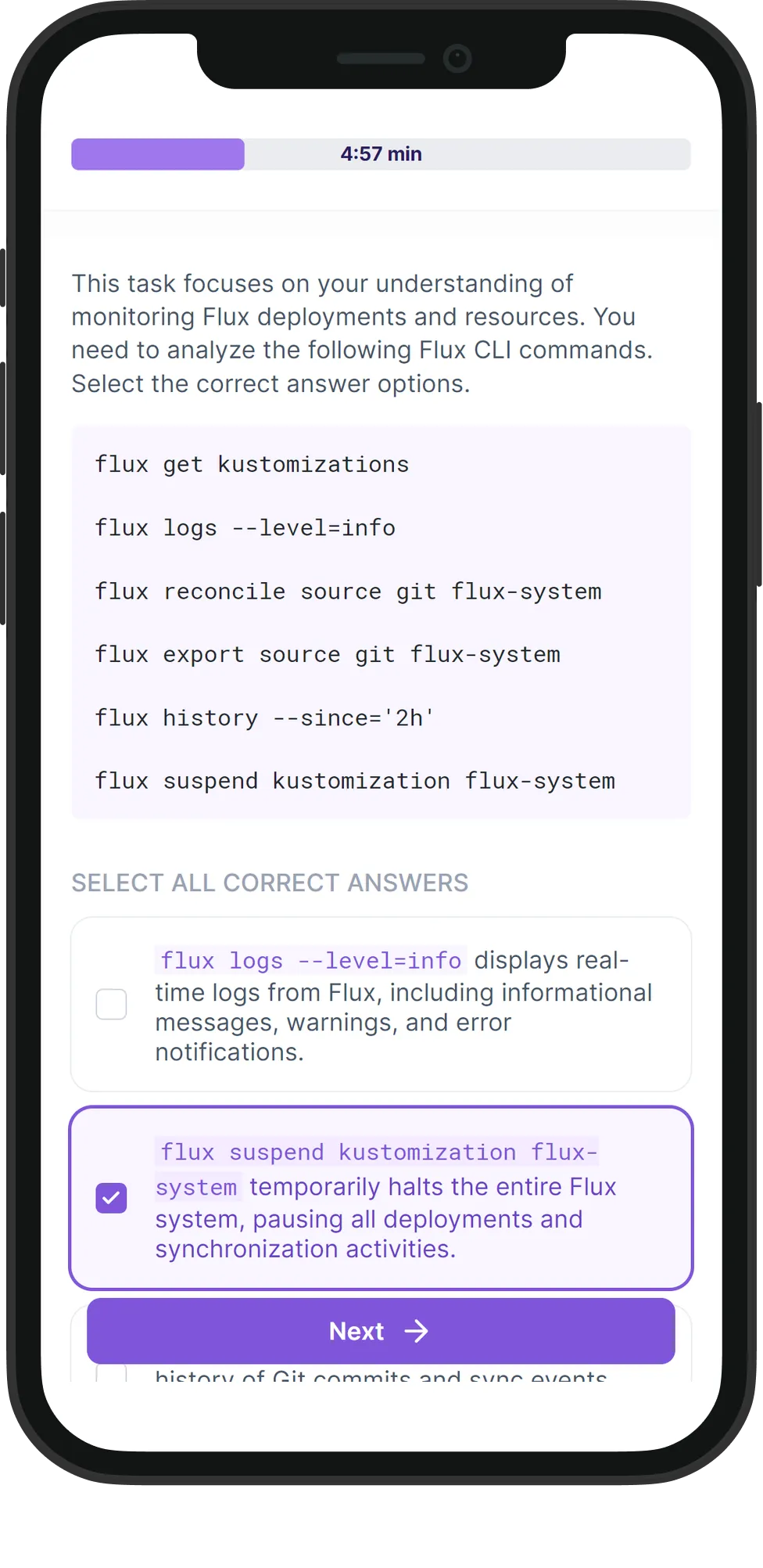 Mobile Flux skill assessment