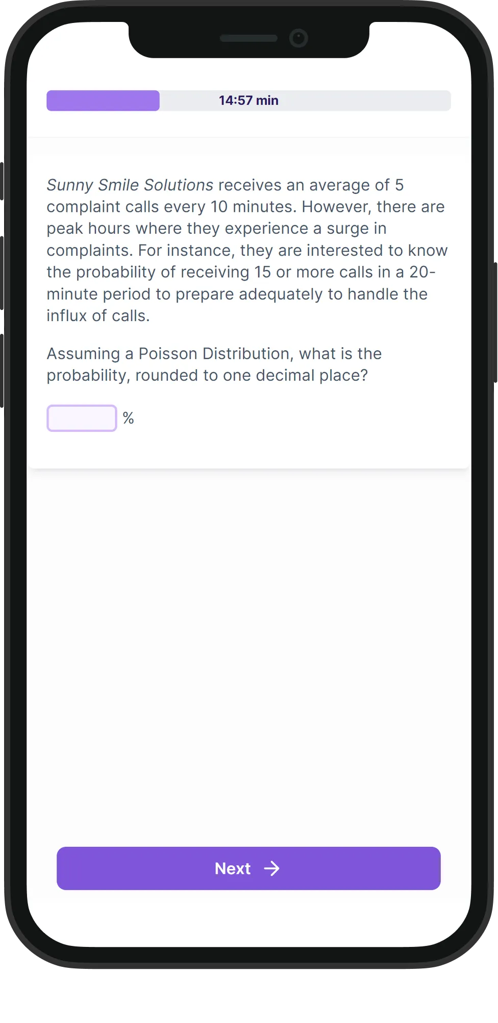 Mobile General Data Science skill assessment