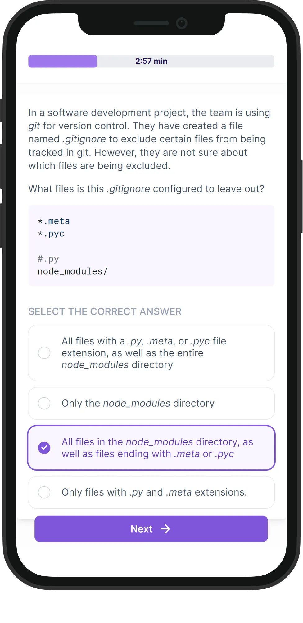 Mobile Git skill assessment