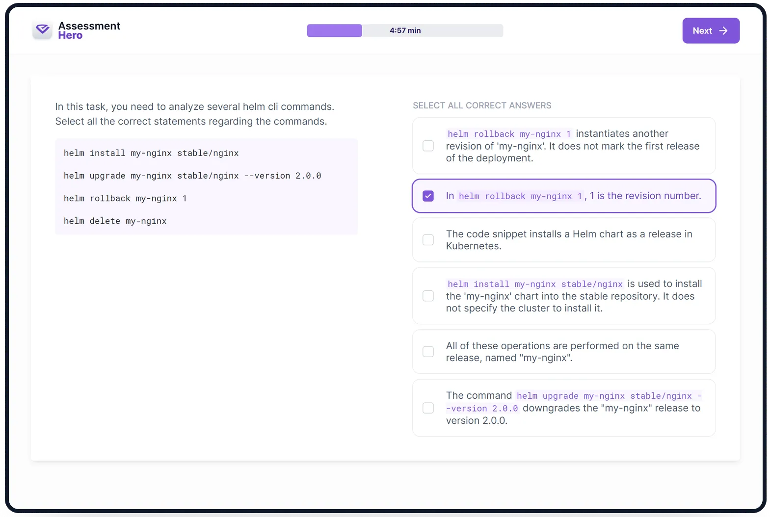 Helm online test