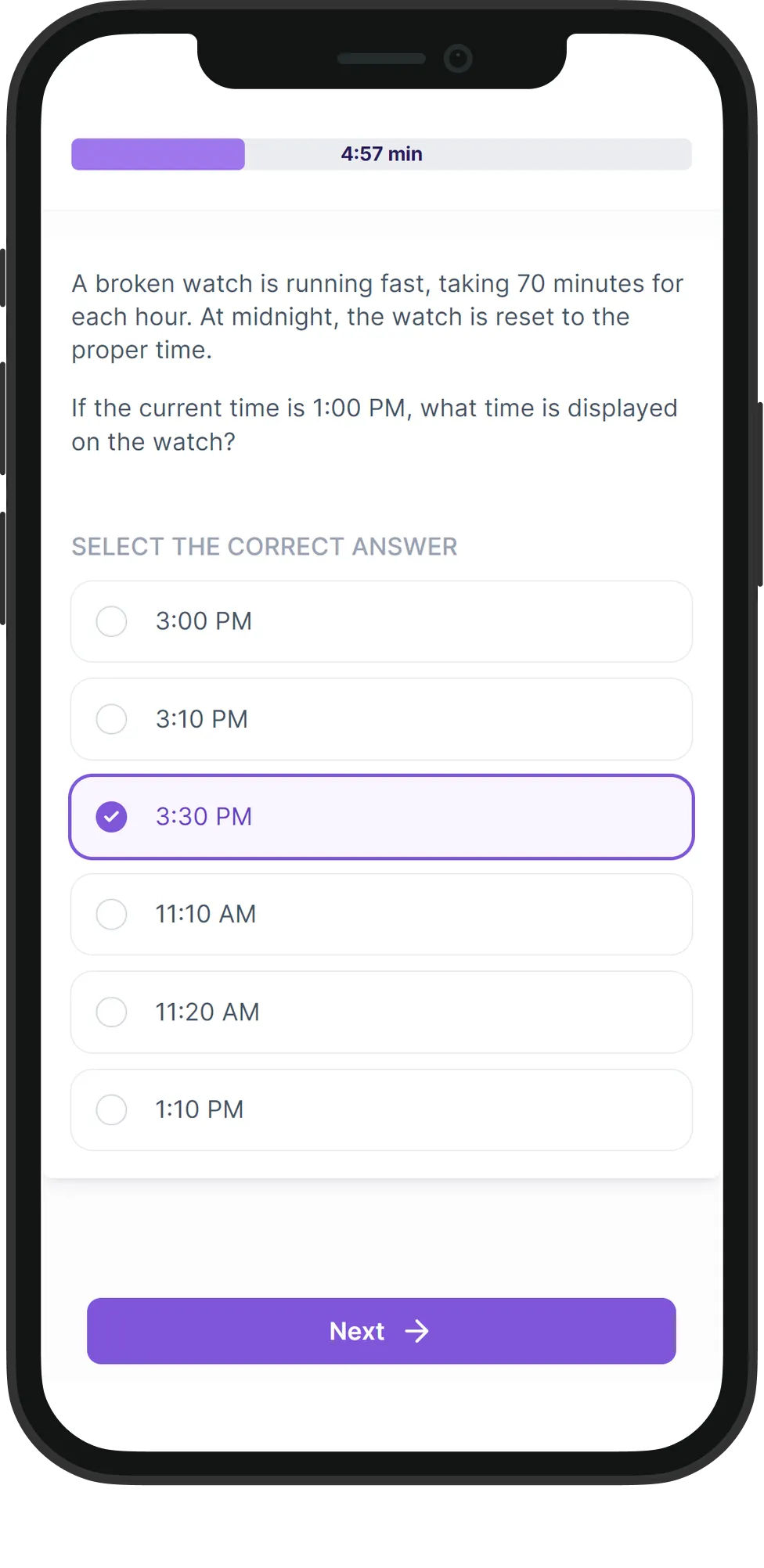 Mobile Numerical Reasoning skill assessment