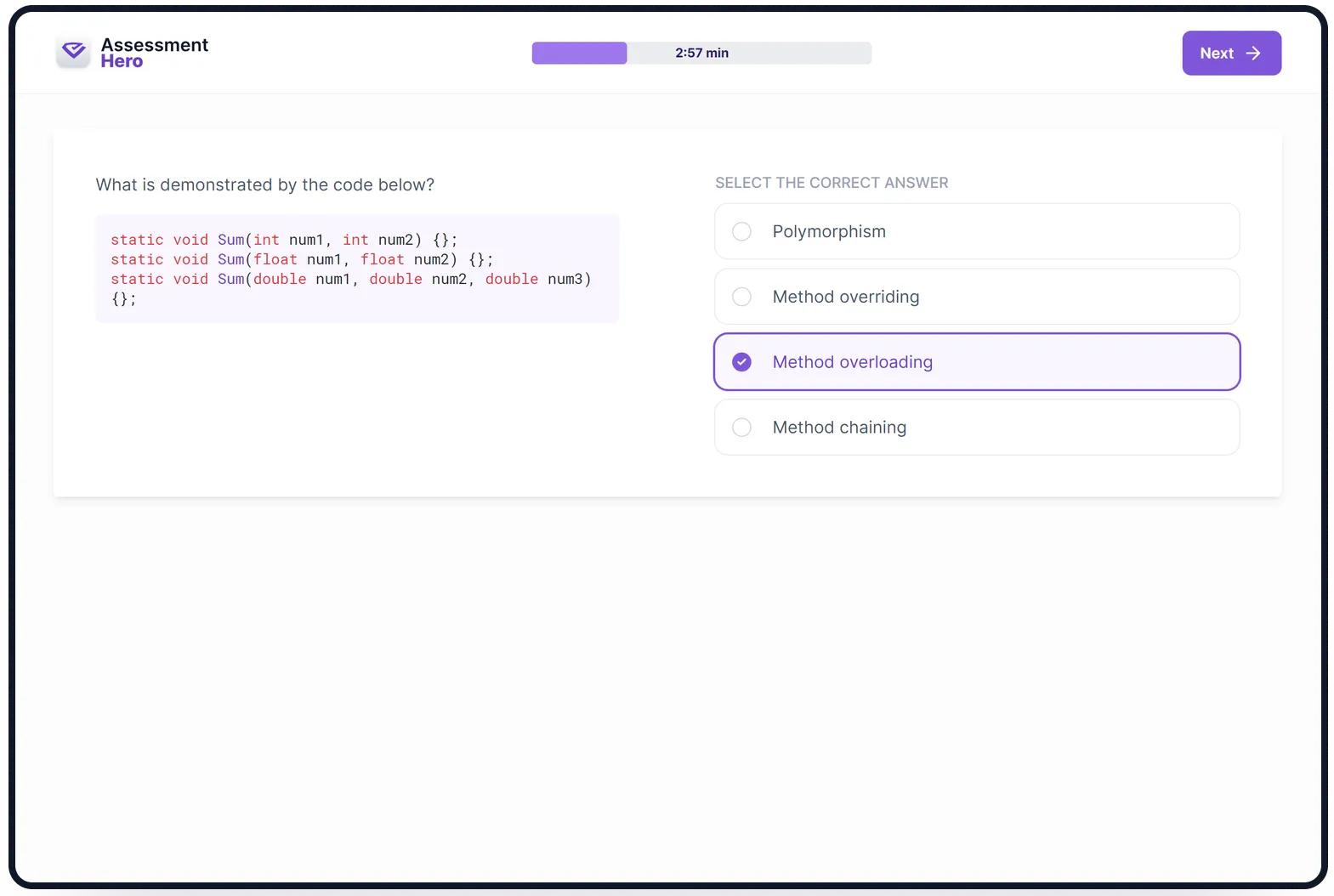 OOP & Design Patterns online test