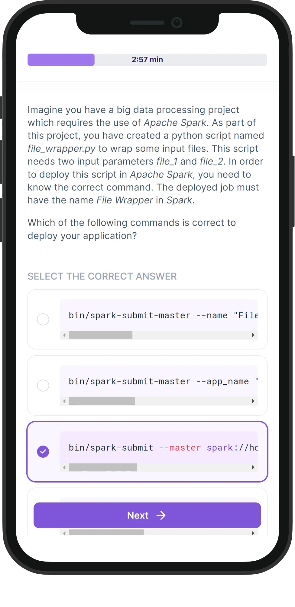 Mobile PySpark skill assessment