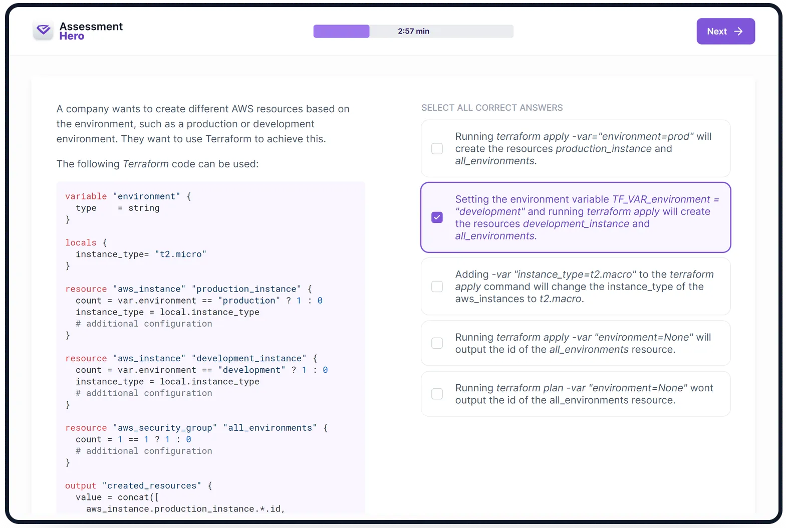 Terraform online test