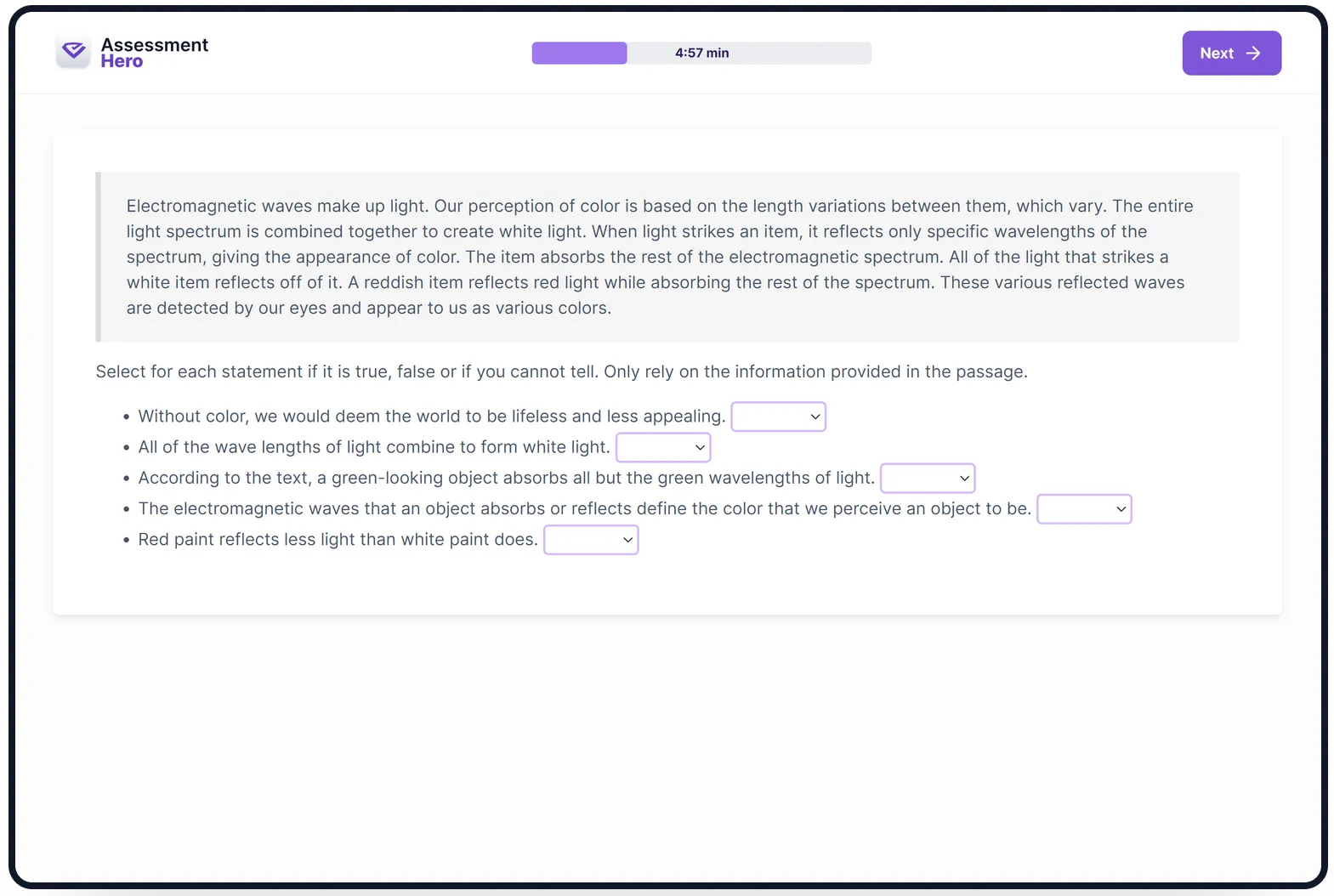 Verbal Reasoning online test