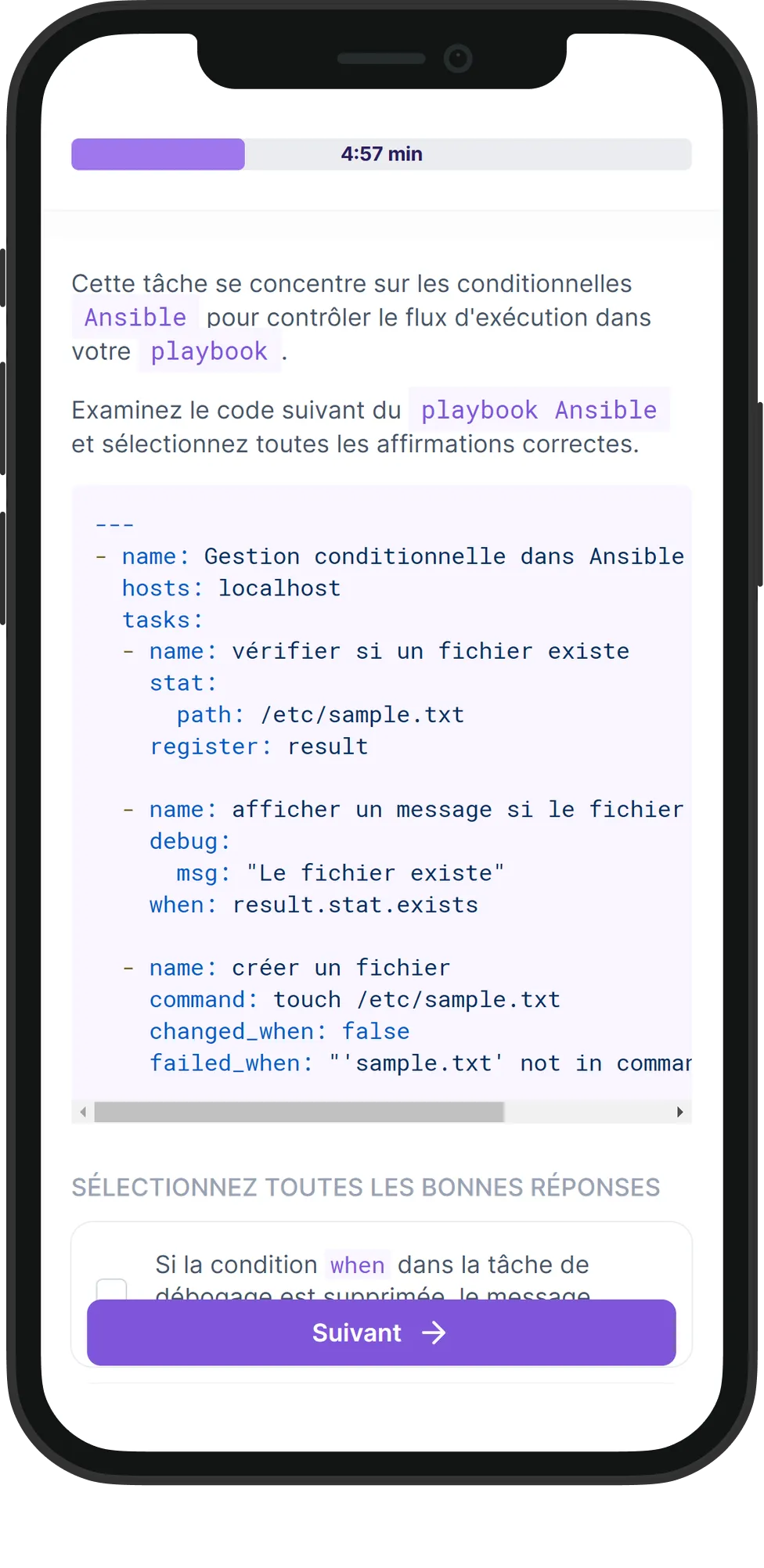 Mobile Ansible skill assessment