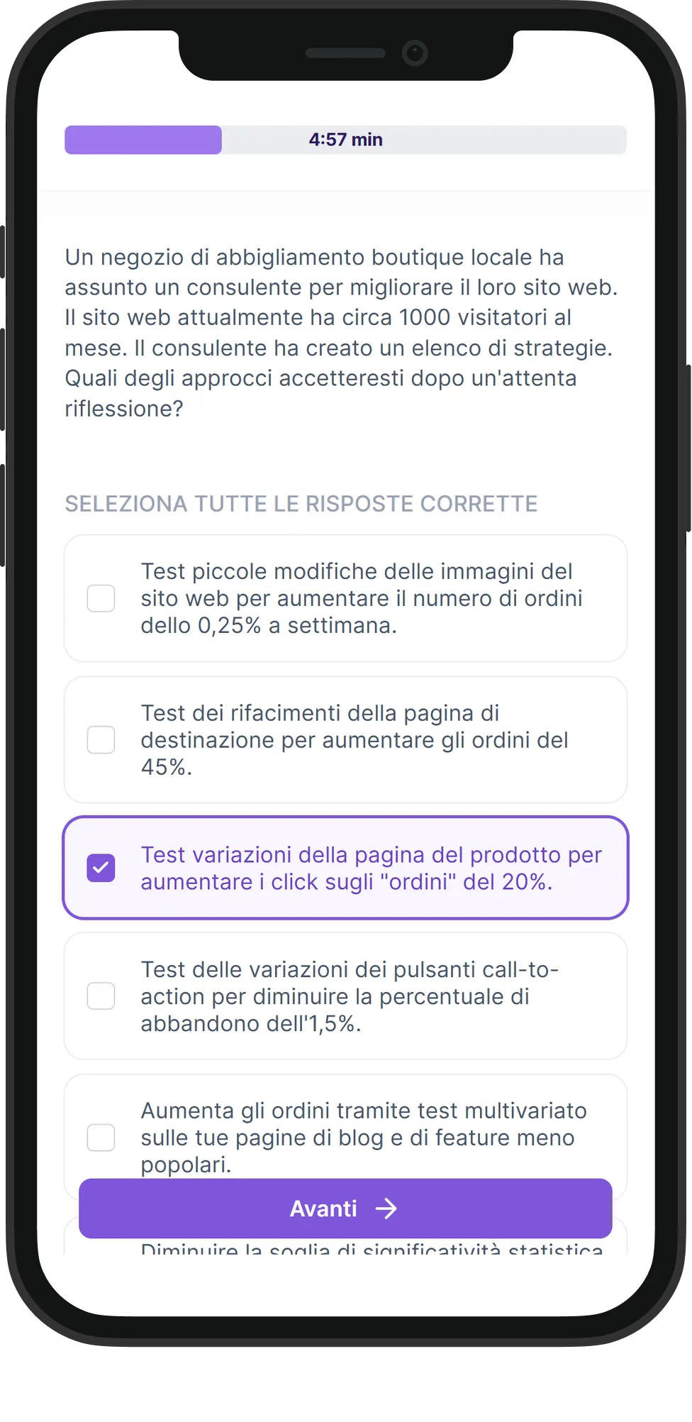 Mobile Teste A/B skill assessment