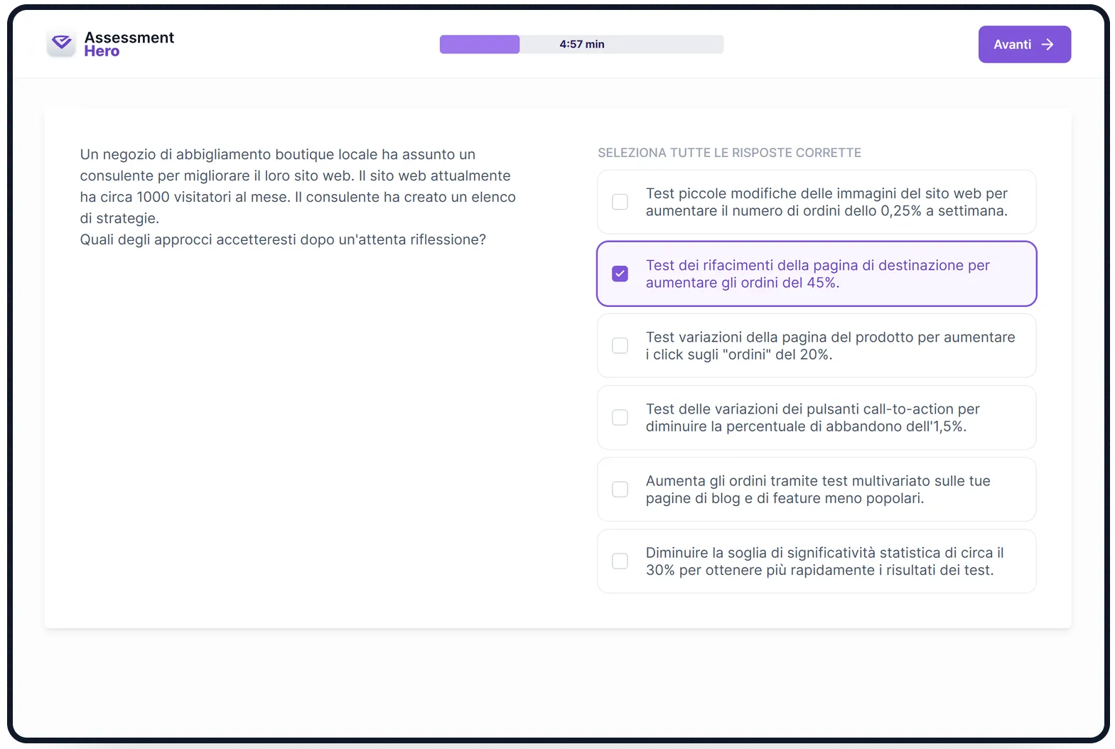 Teste A/B online test