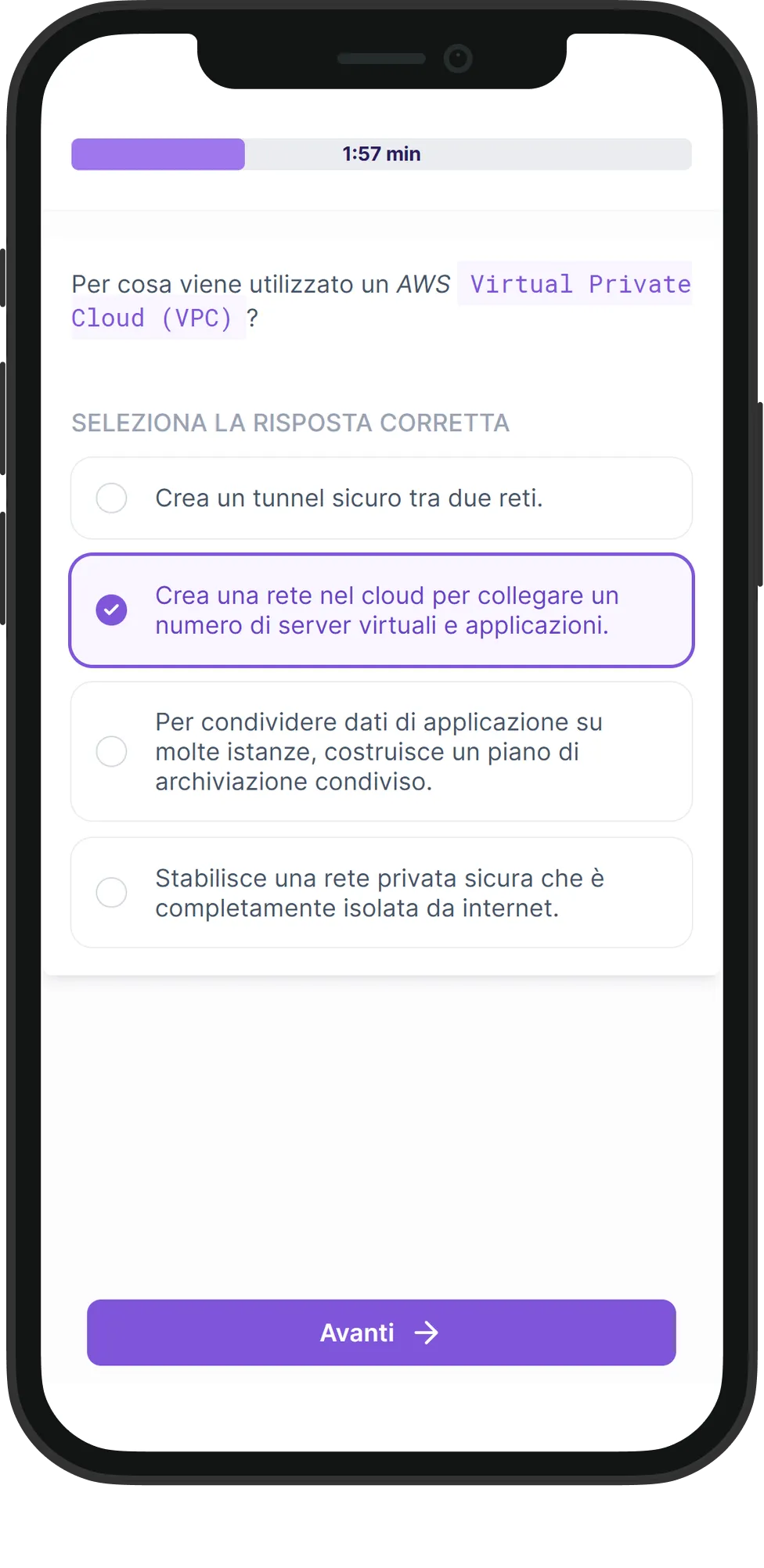 Mobile AWS skill assessment