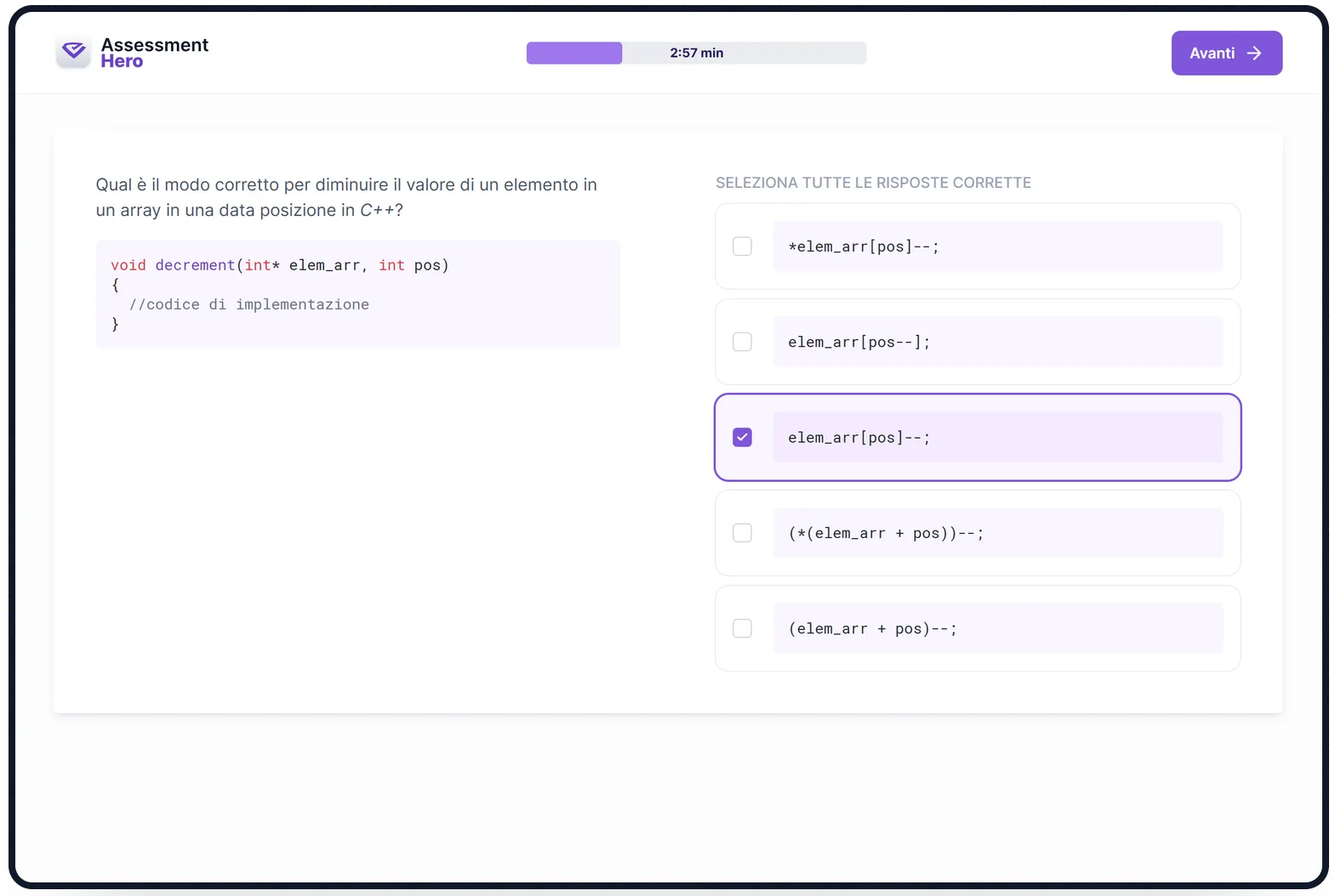 C++ online test