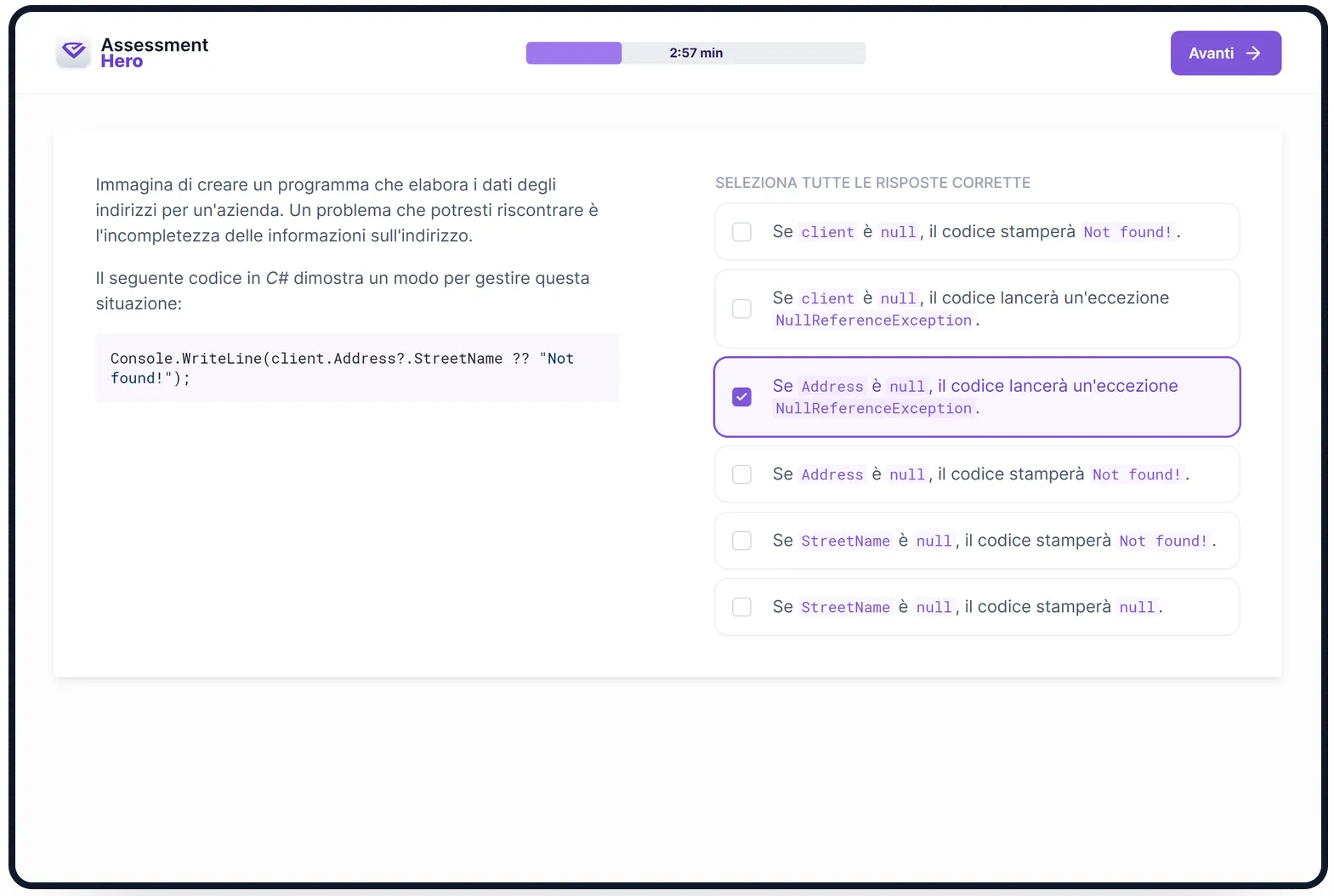 C# online test
