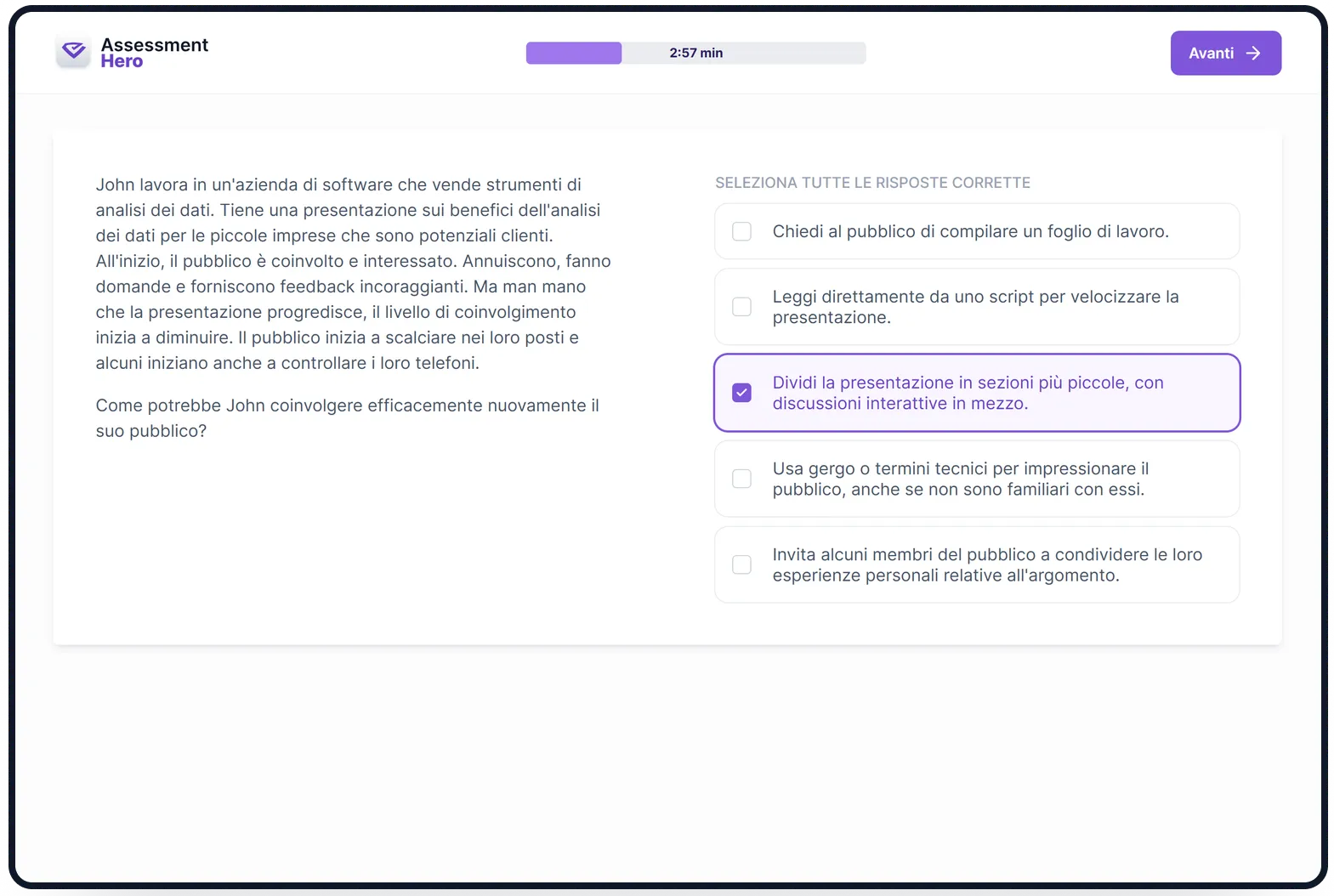 Comunicación online test