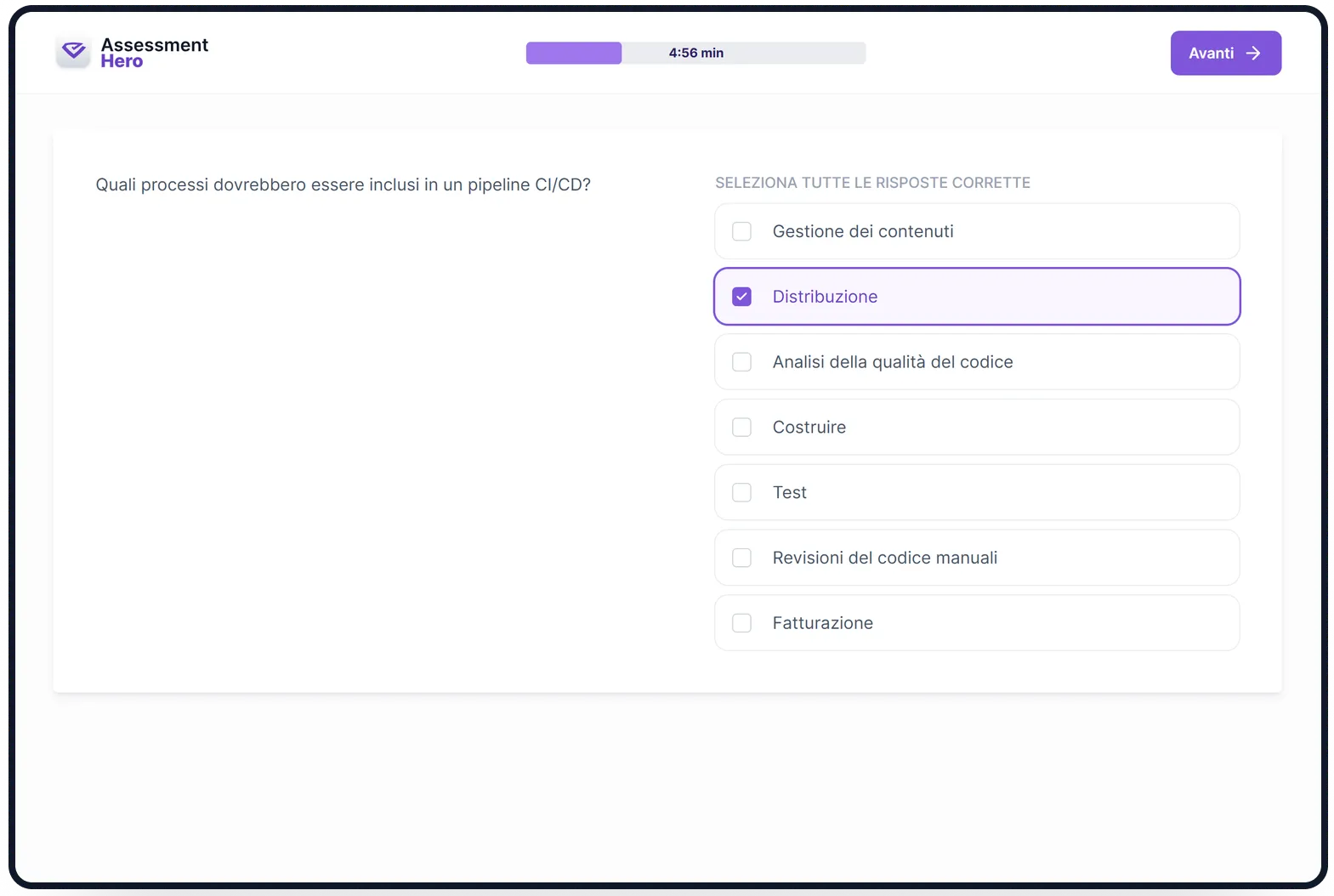 Pratiche DevOps online test
