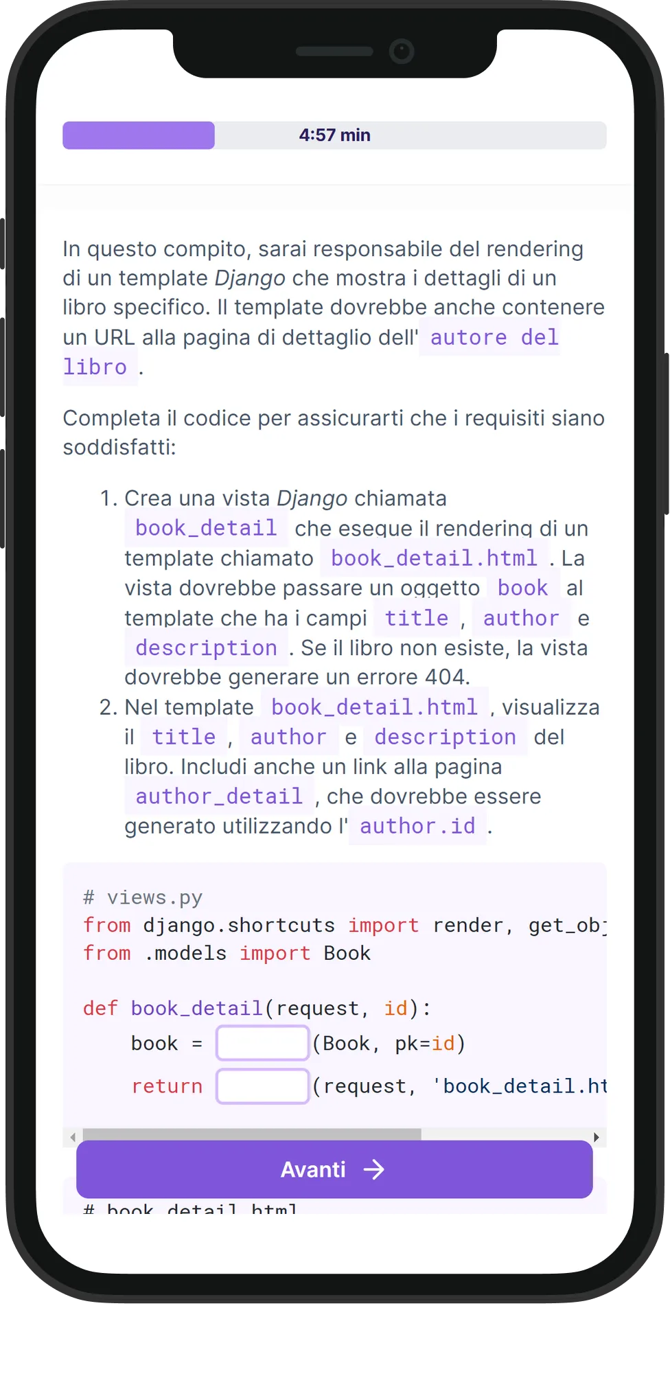 Mobile Django skill assessment