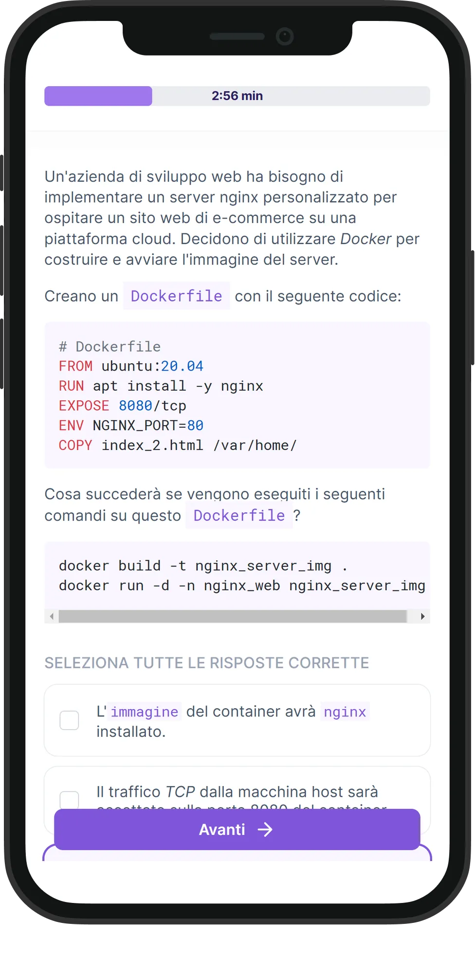Mobile Docker skill assessment