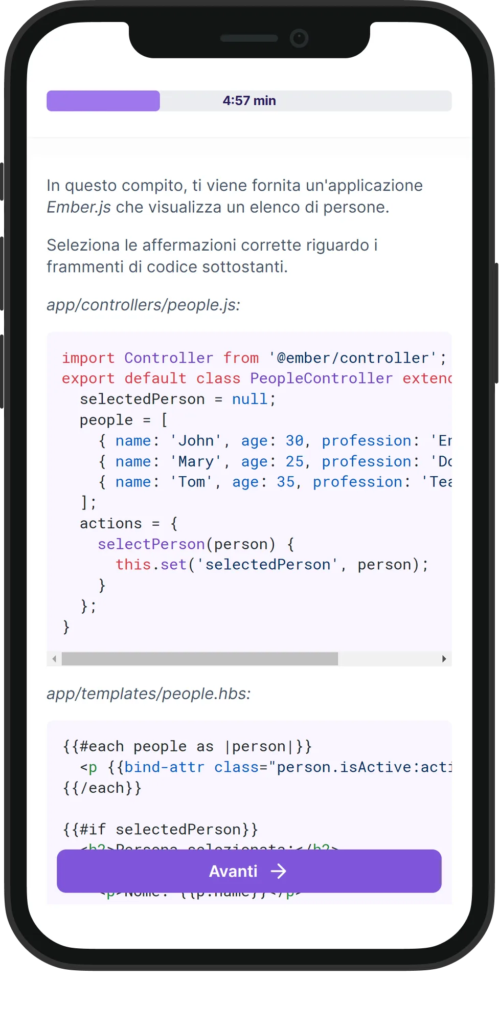 Mobile Ember.js skill assessment