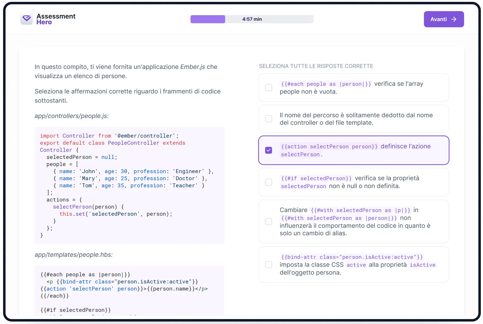 Ember.js online test