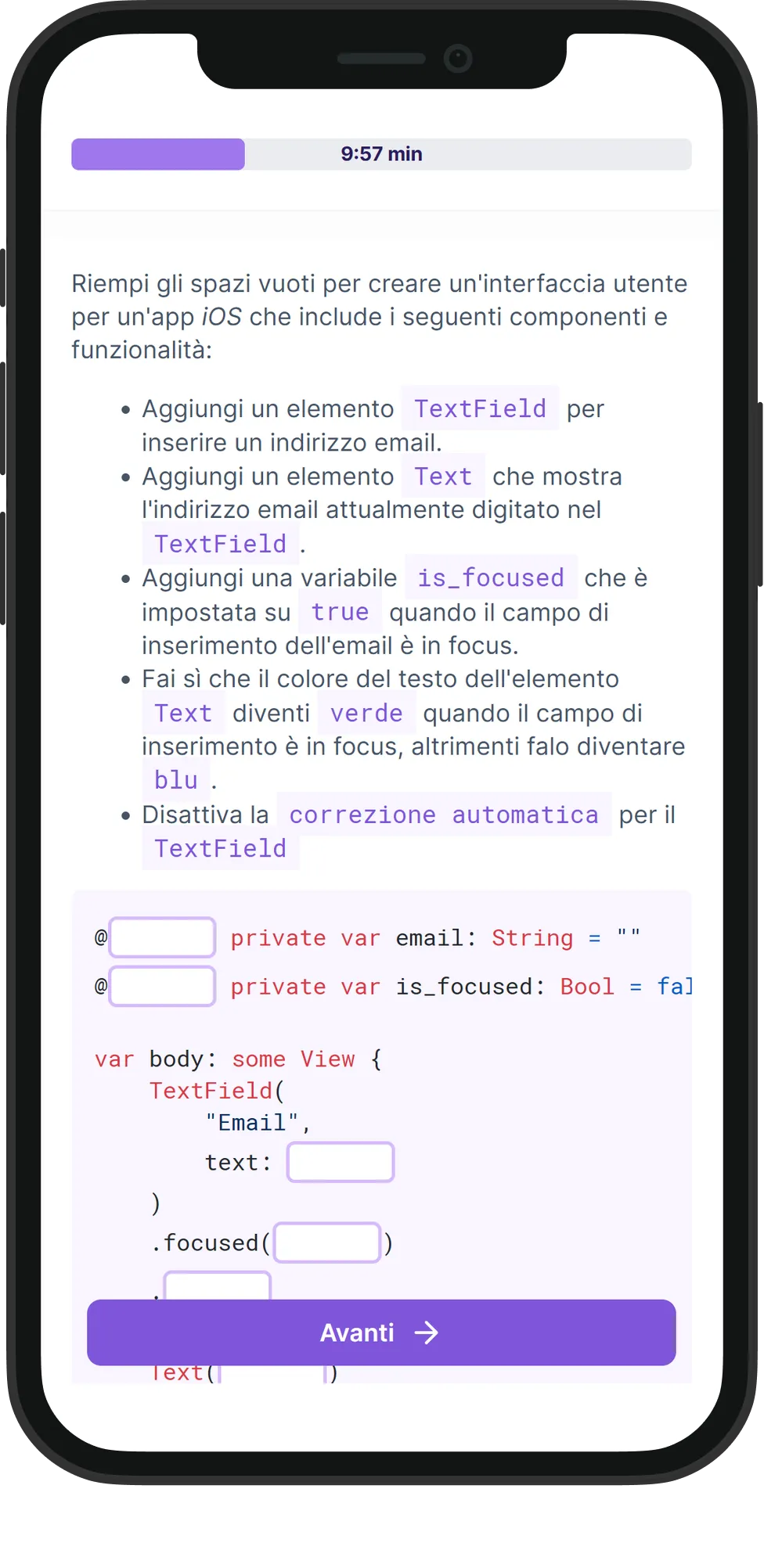 Mobile IOS skill assessment
