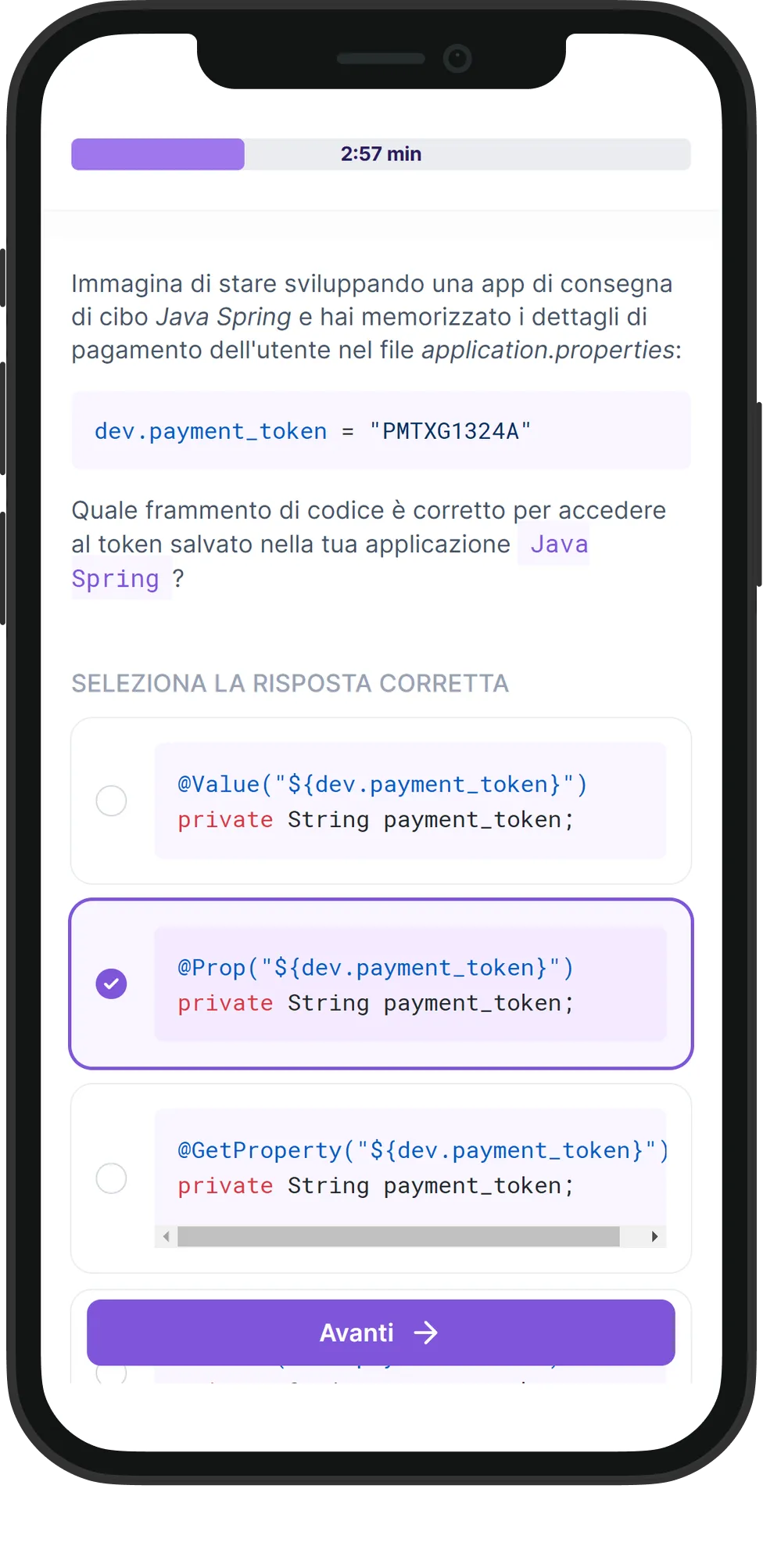 Mobile Java Spring skill assessment