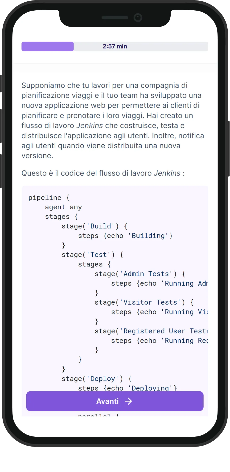 Mobile Jenkins skill assessment