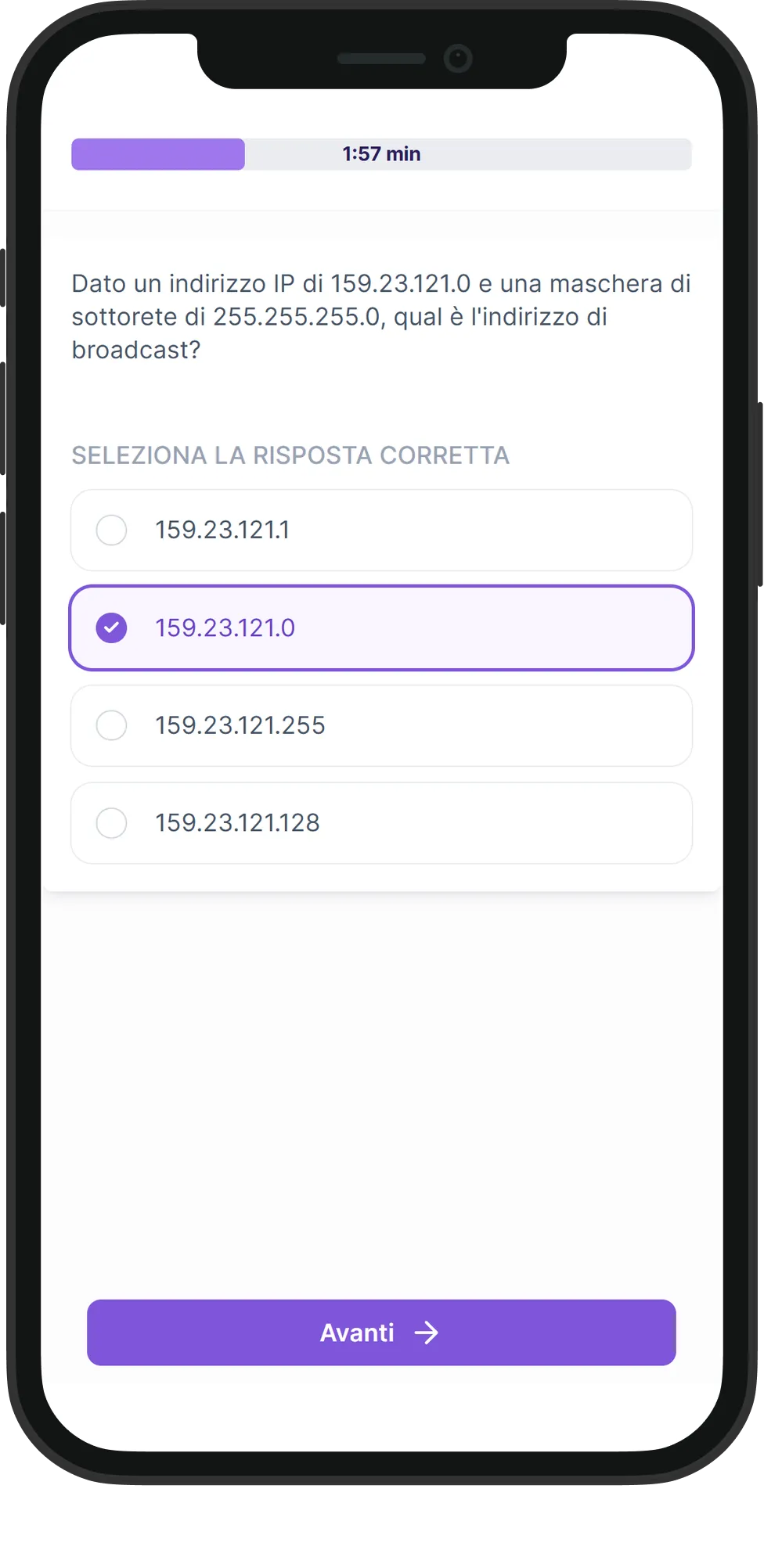 Mobile Amministrazione di Rete skill assessment
