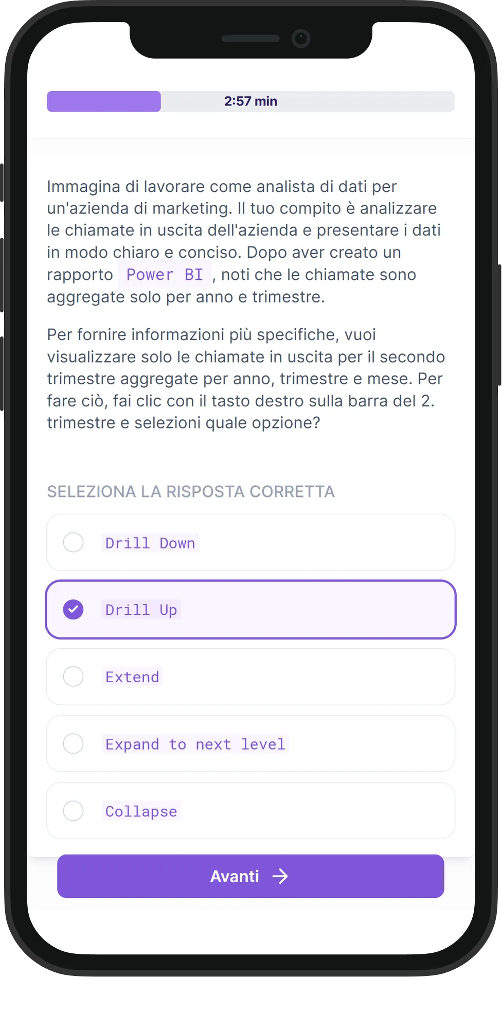 Mobile Power BI skill assessment