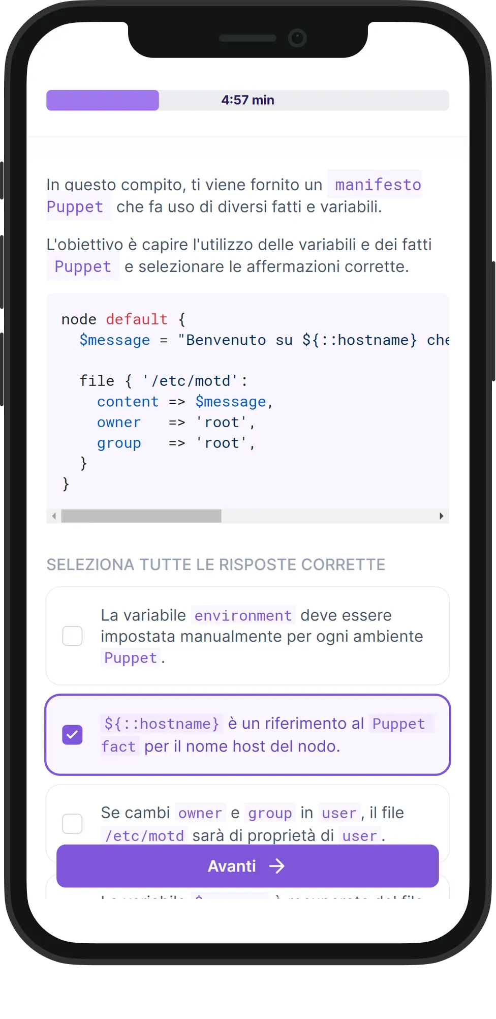 Mobile Puppet skill assessment