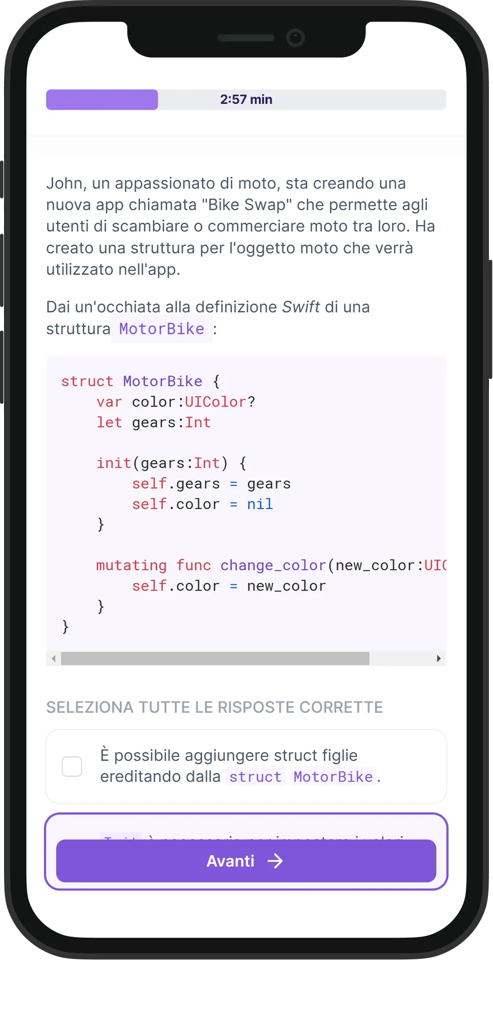 Mobile Swift skill assessment
