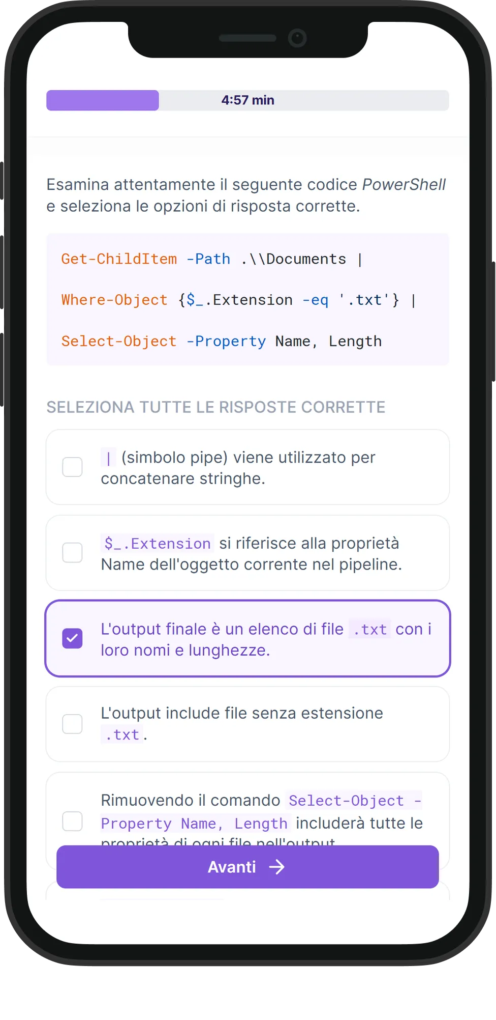 Mobile Amministrazione di Sistema skill assessment