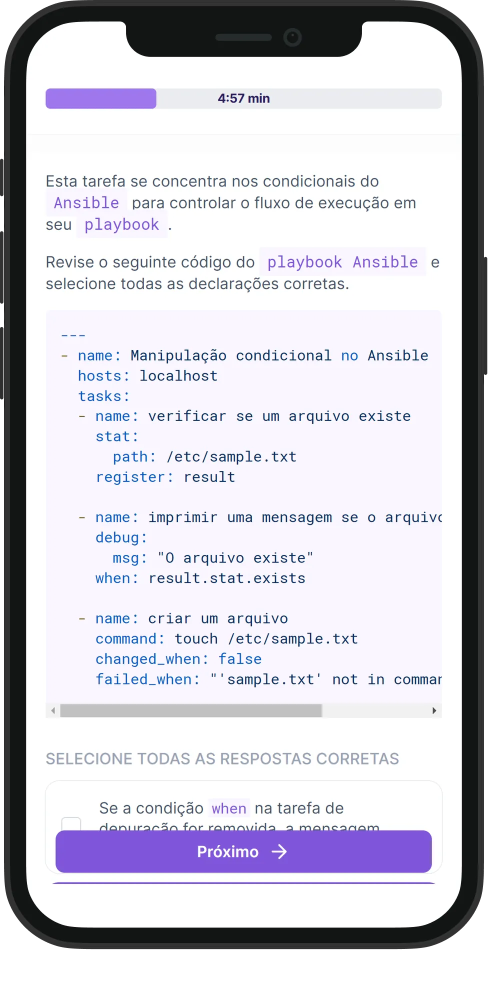 Mobile Ansible skill assessment
