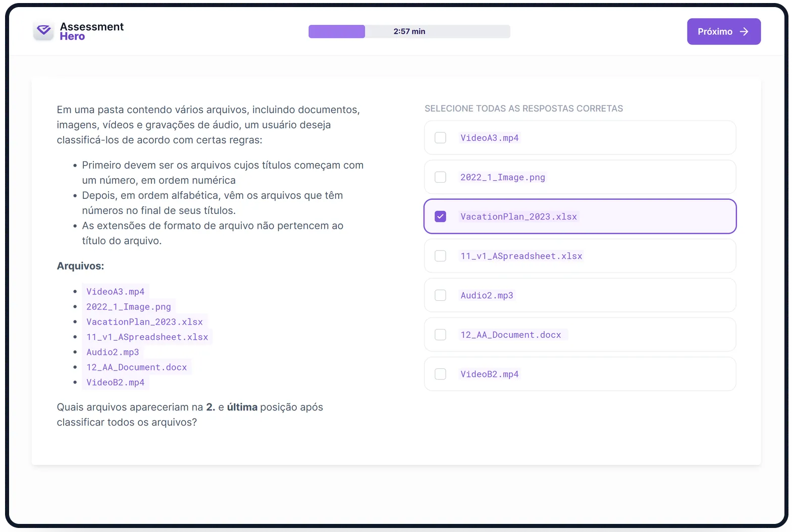 Atenção aos Detalhes online test