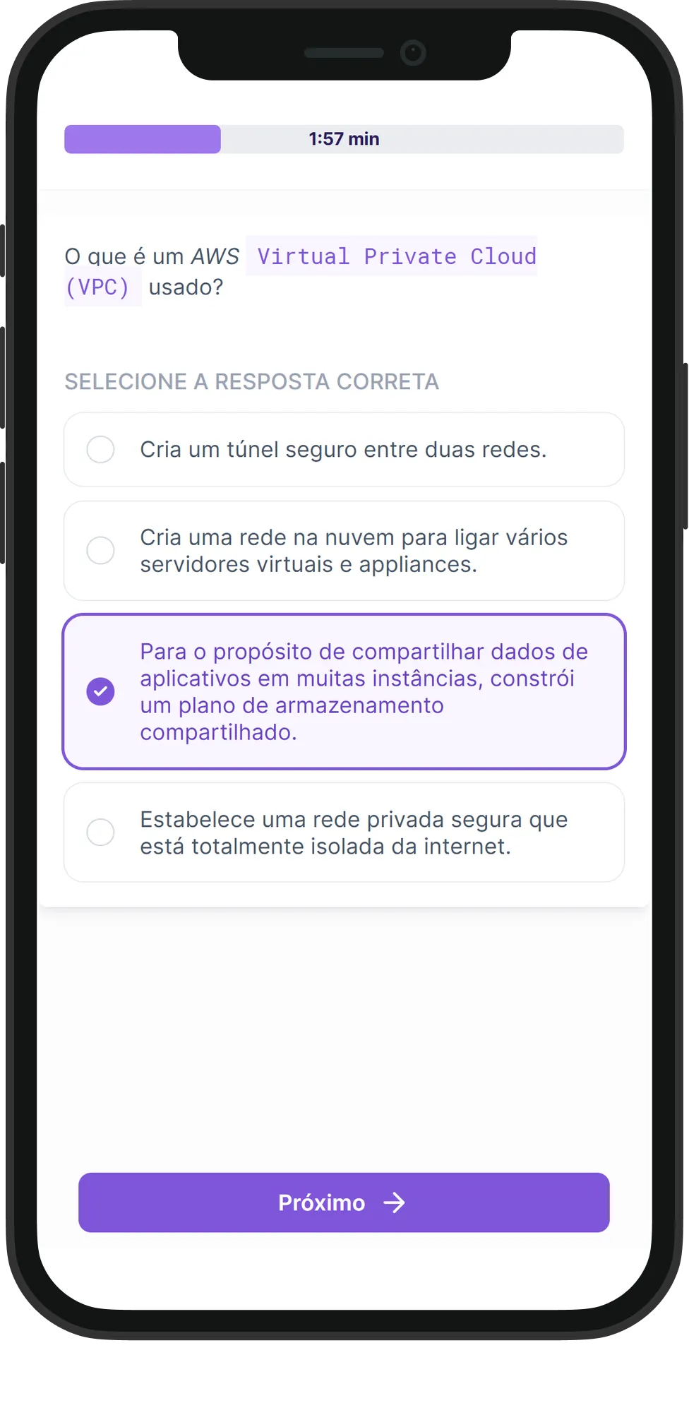 Mobile AWS skill assessment