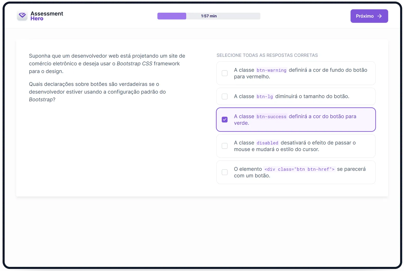 Bootstrap online test