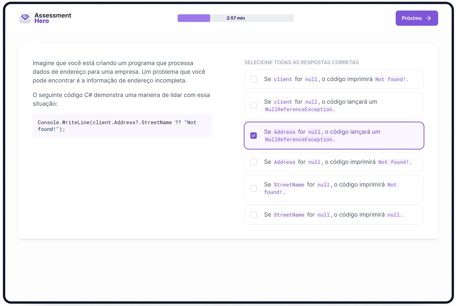 C# online test