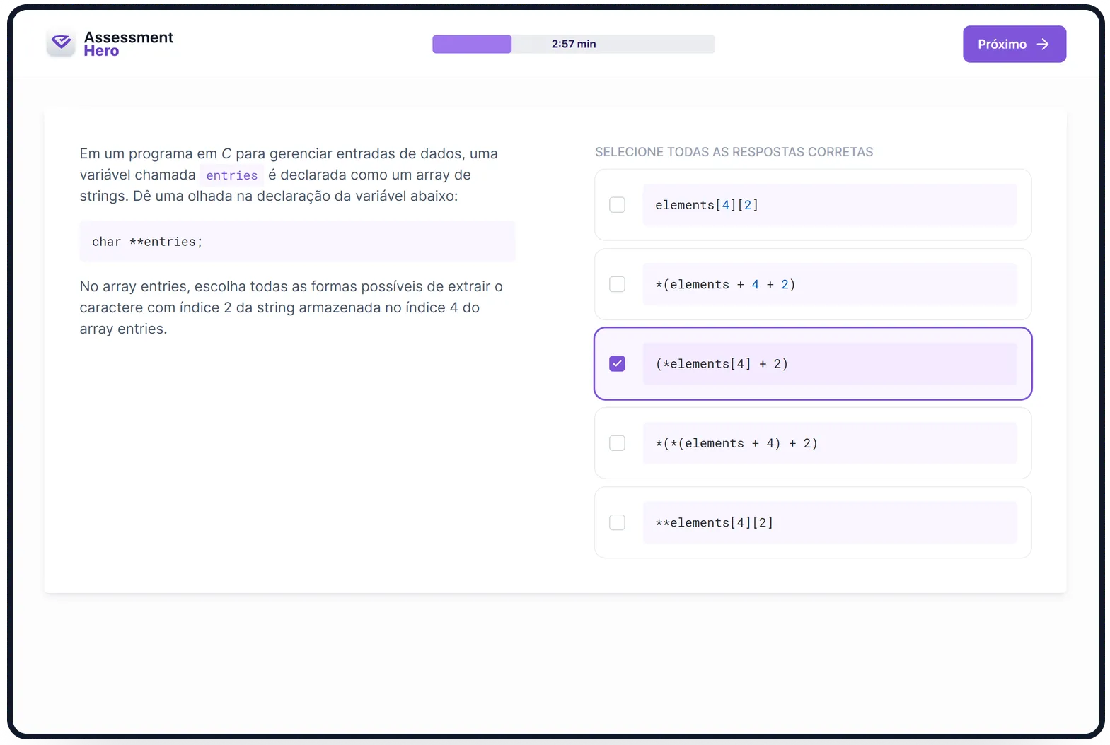 C online test