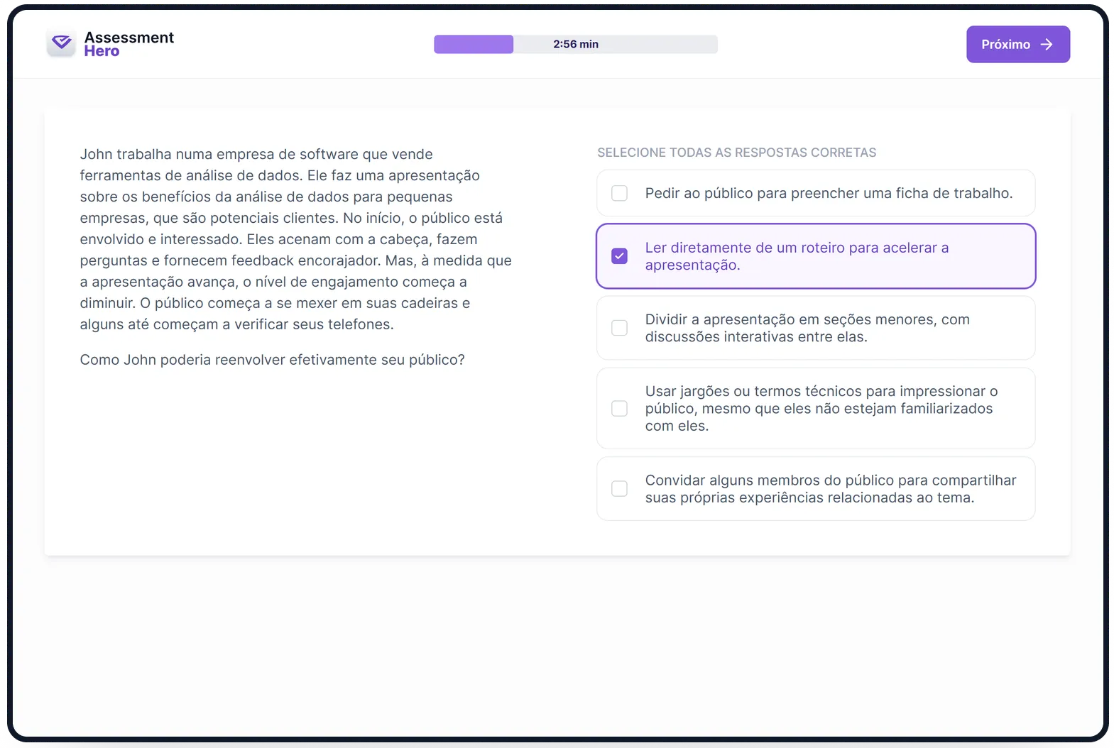 Comunicação online test