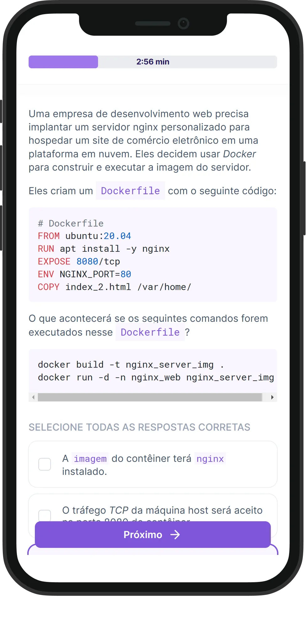 Mobile Docker skill assessment