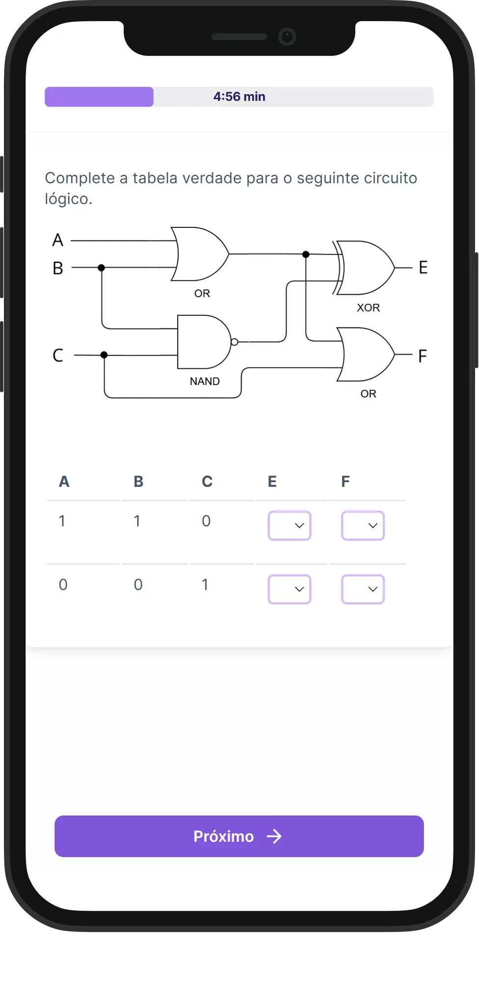 Mobile Sistemas Embarcados skill assessment