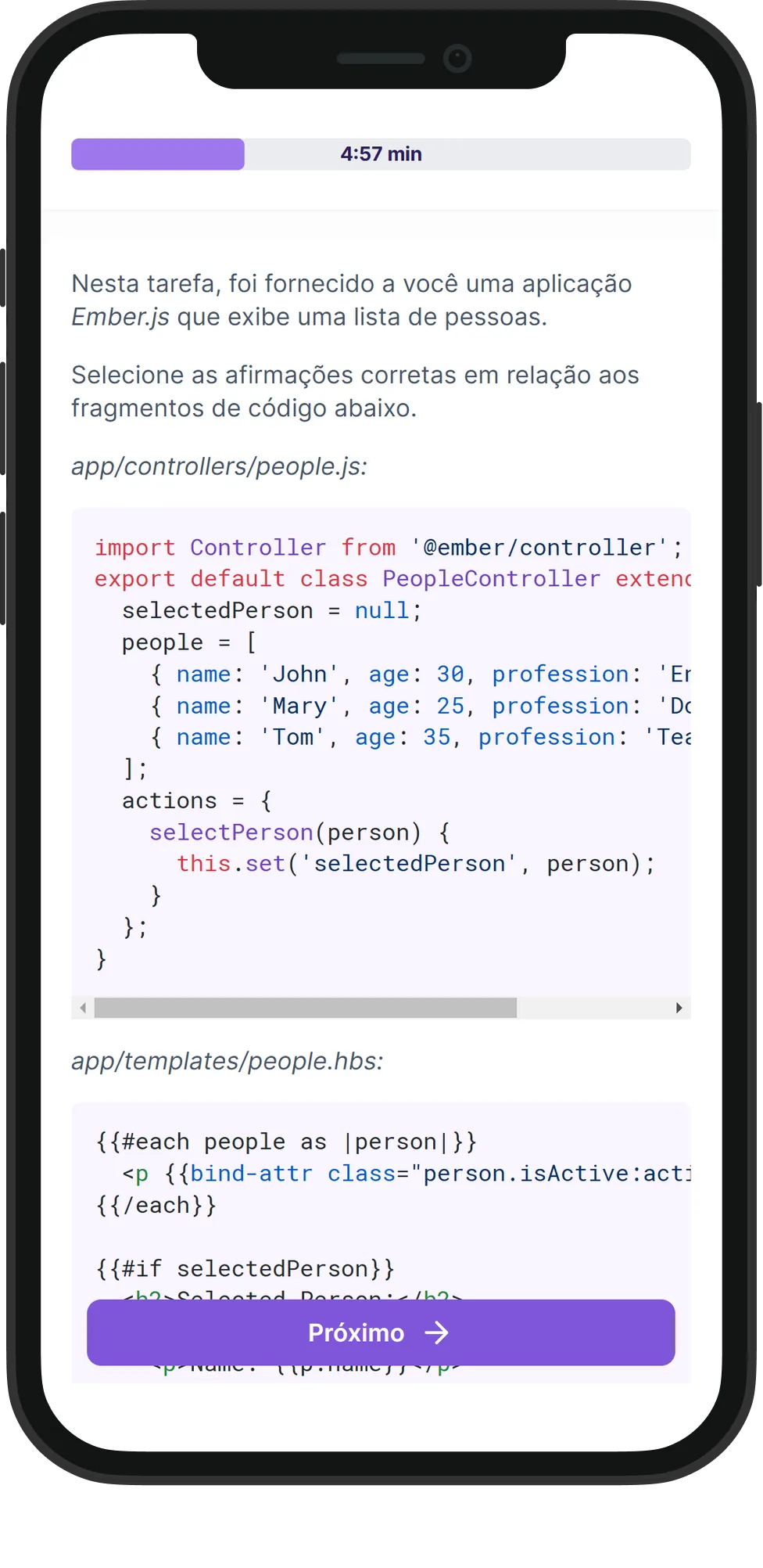 Mobile Ember.js skill assessment