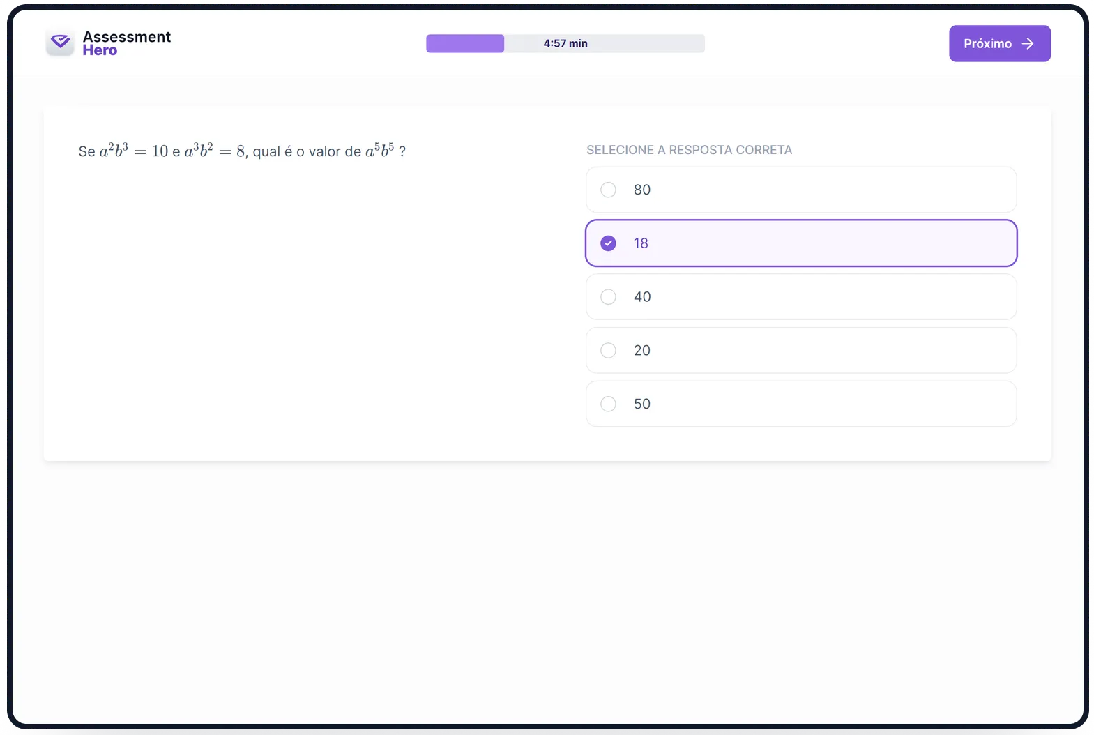 Matemática para Engenharia online test