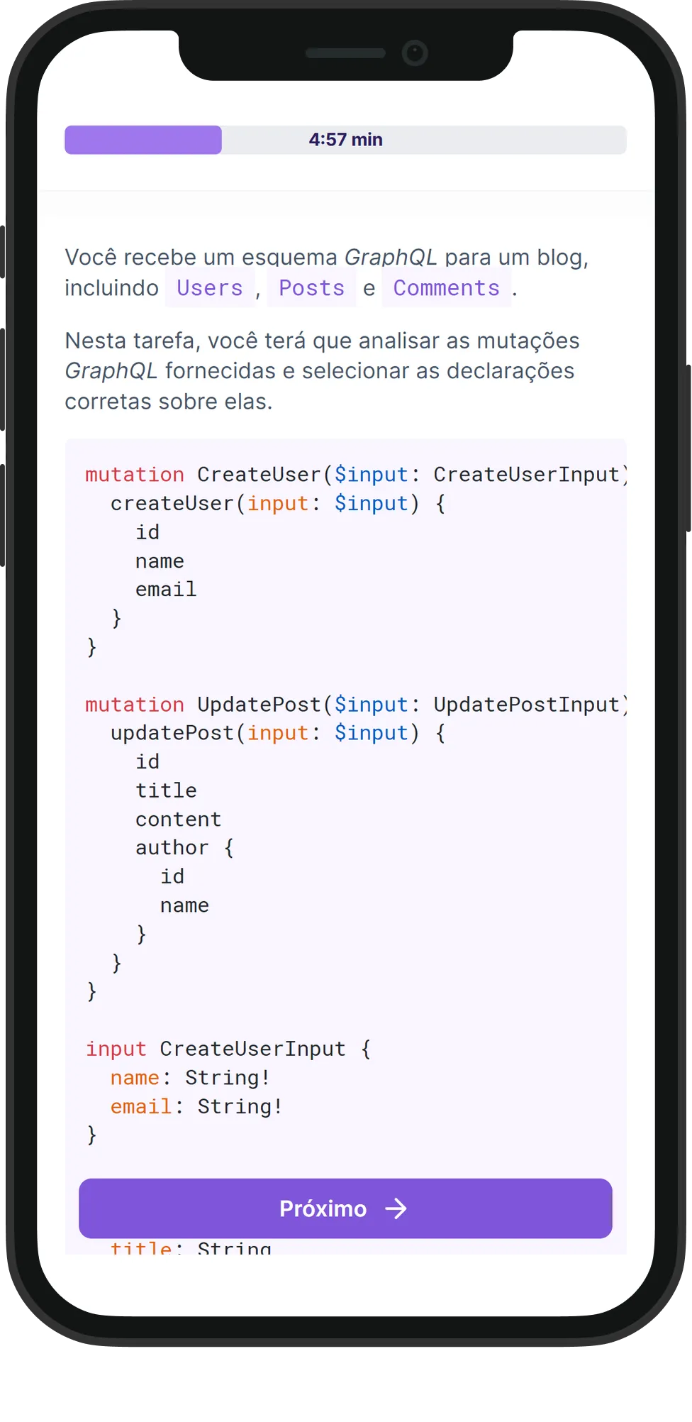 Mobile GraphQL skill assessment