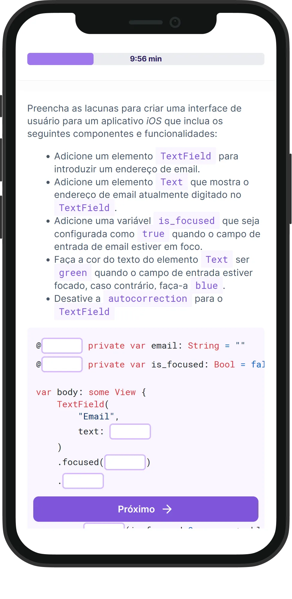 Mobile IOS skill assessment