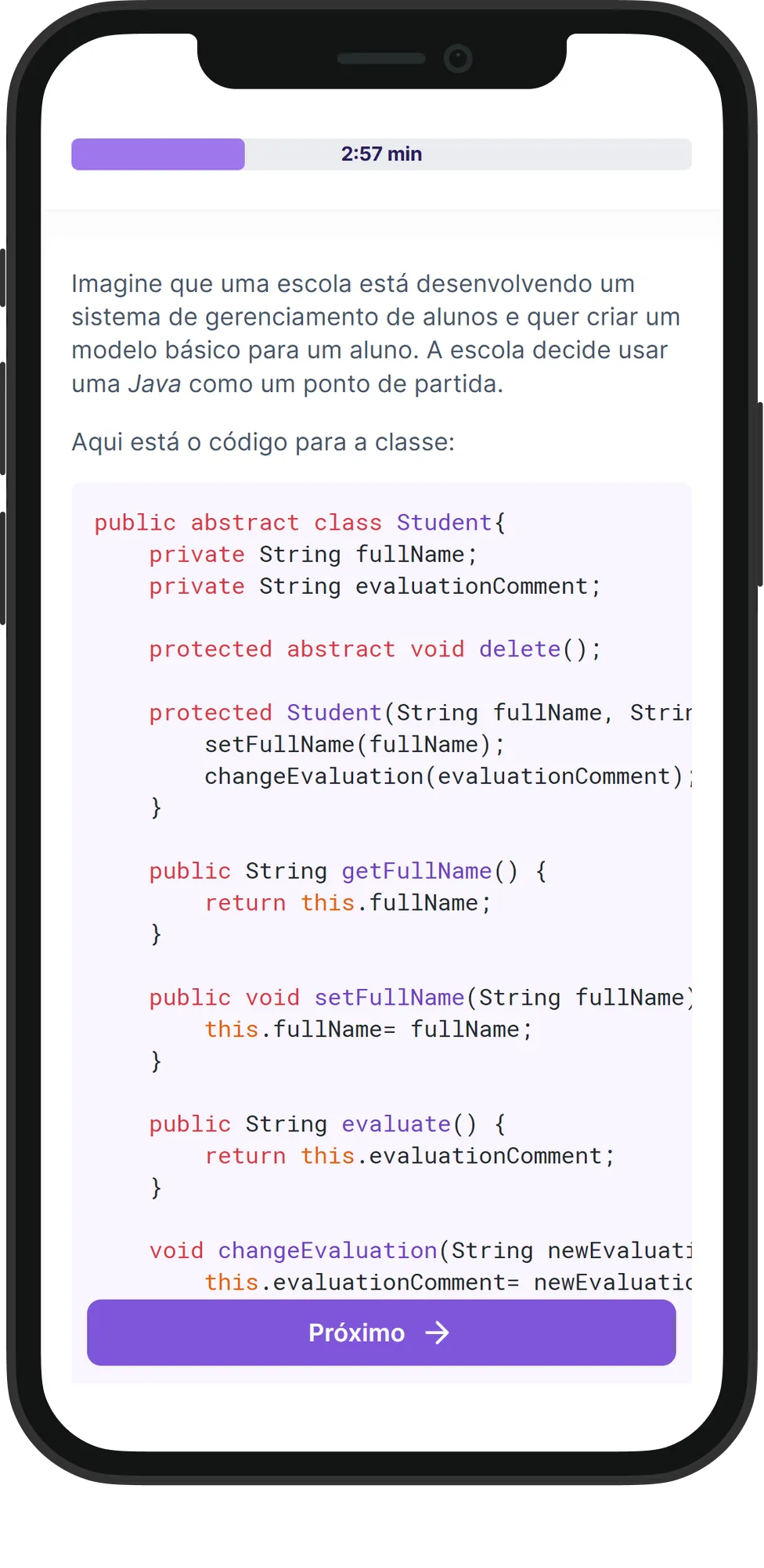 Mobile Java skill assessment