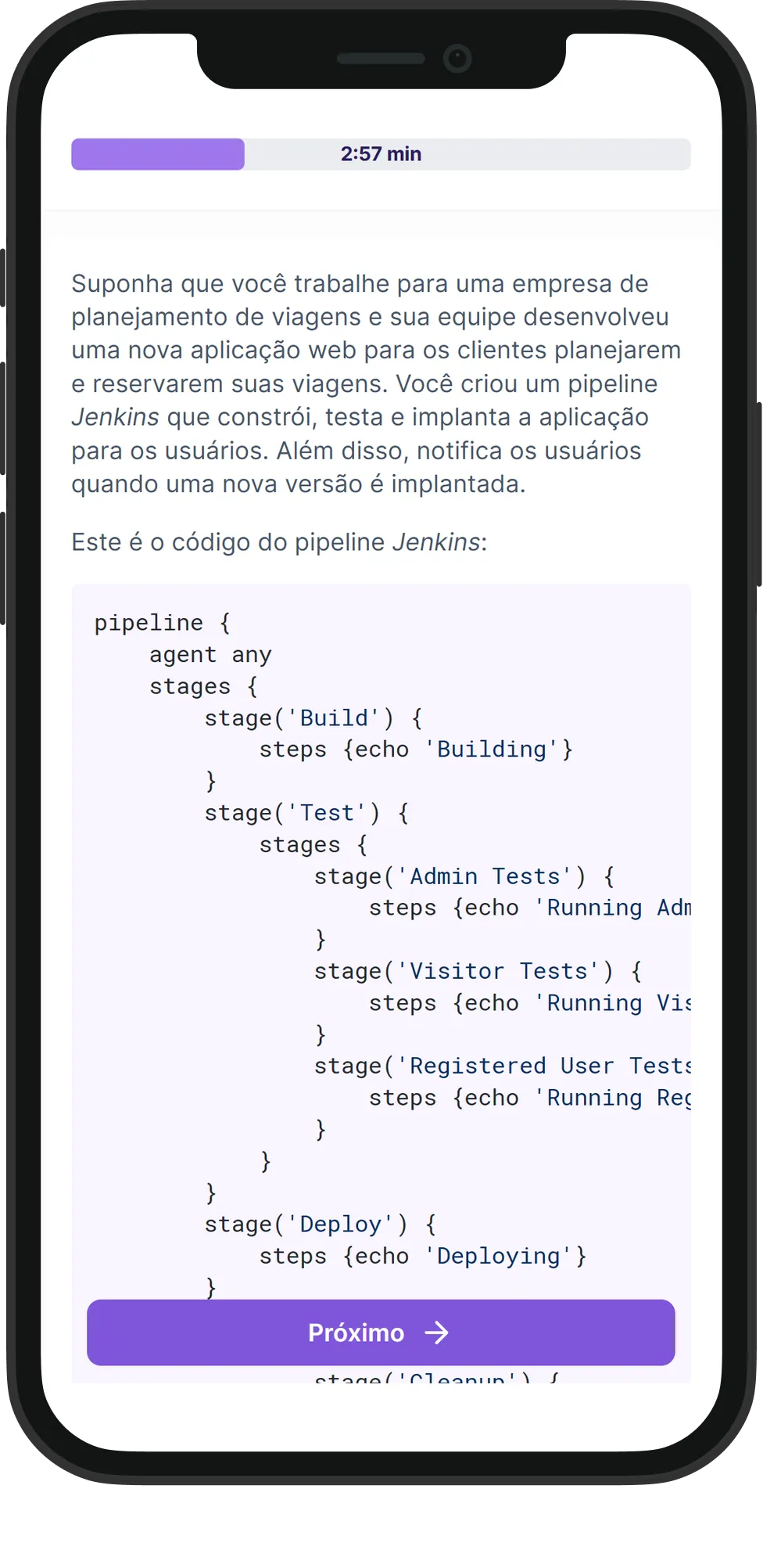 Mobile Jenkins skill assessment