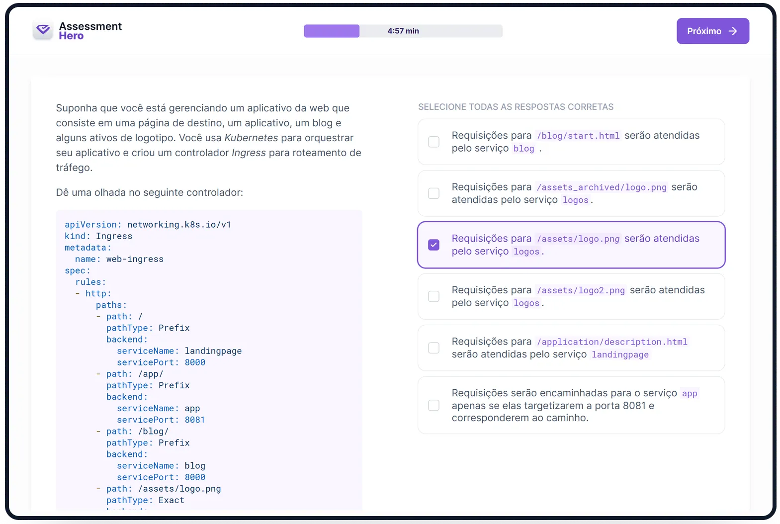 Kubernetes online test